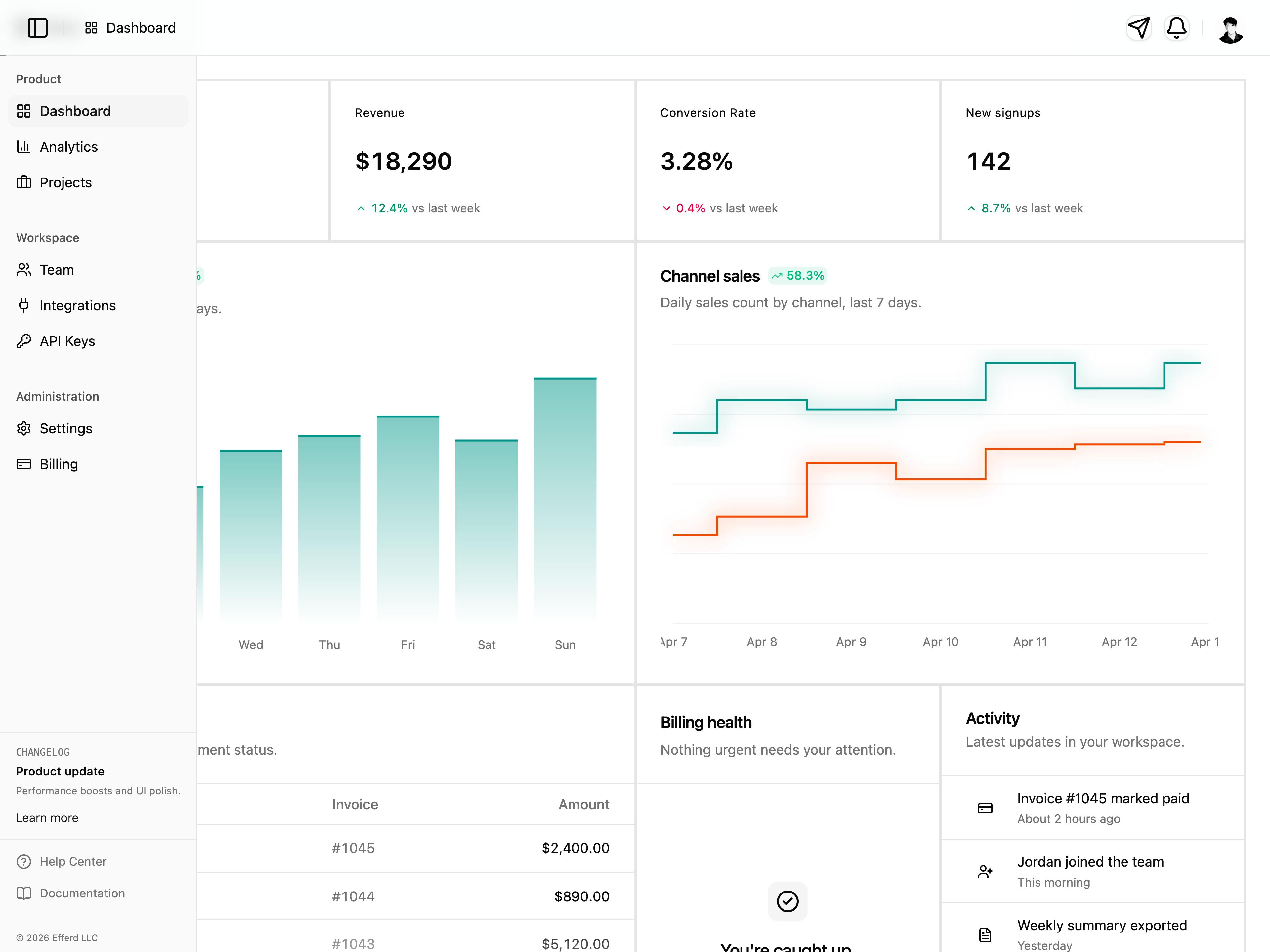 Efferd Dashboard 2
