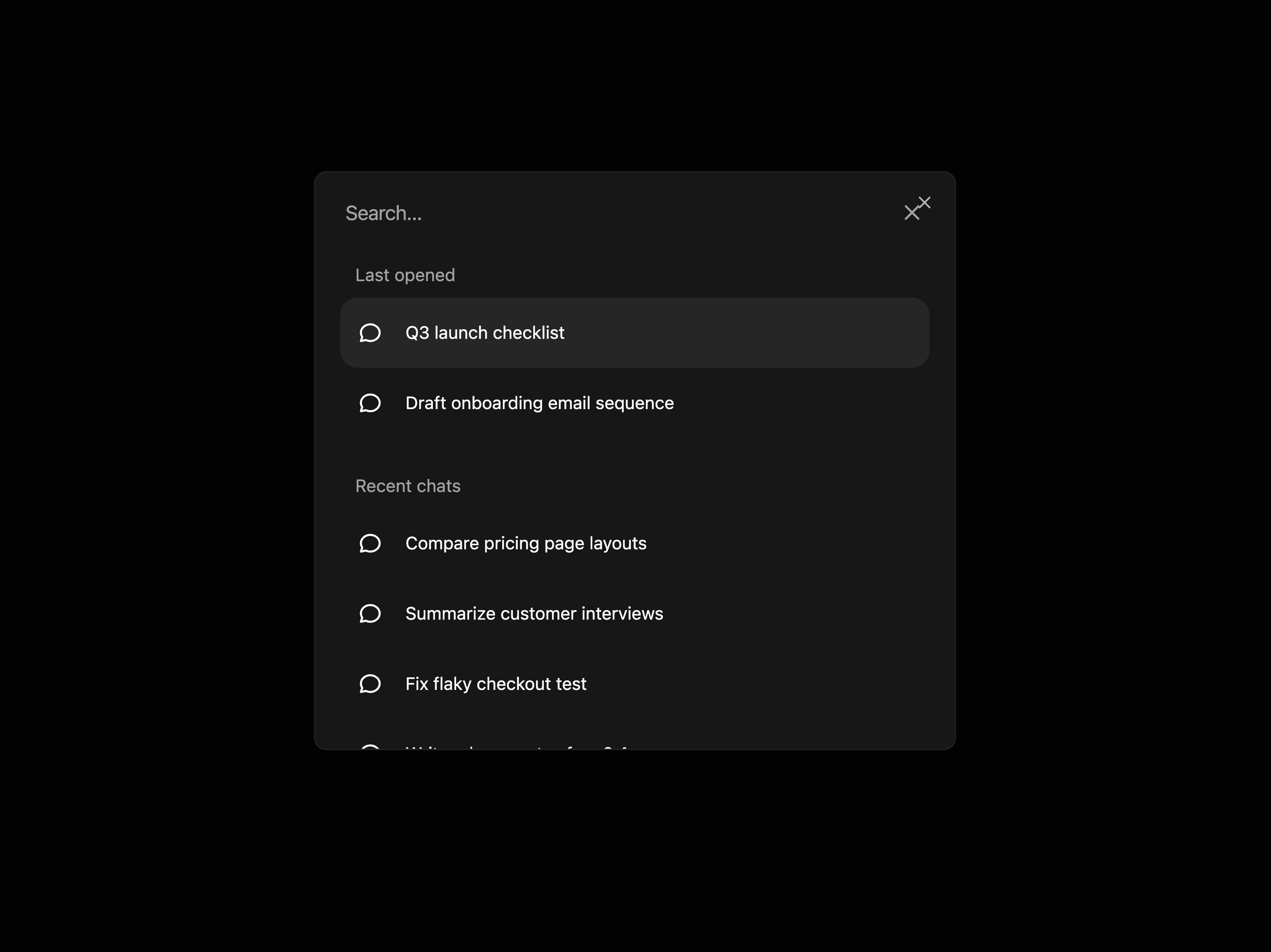 Command Menu with Global Search