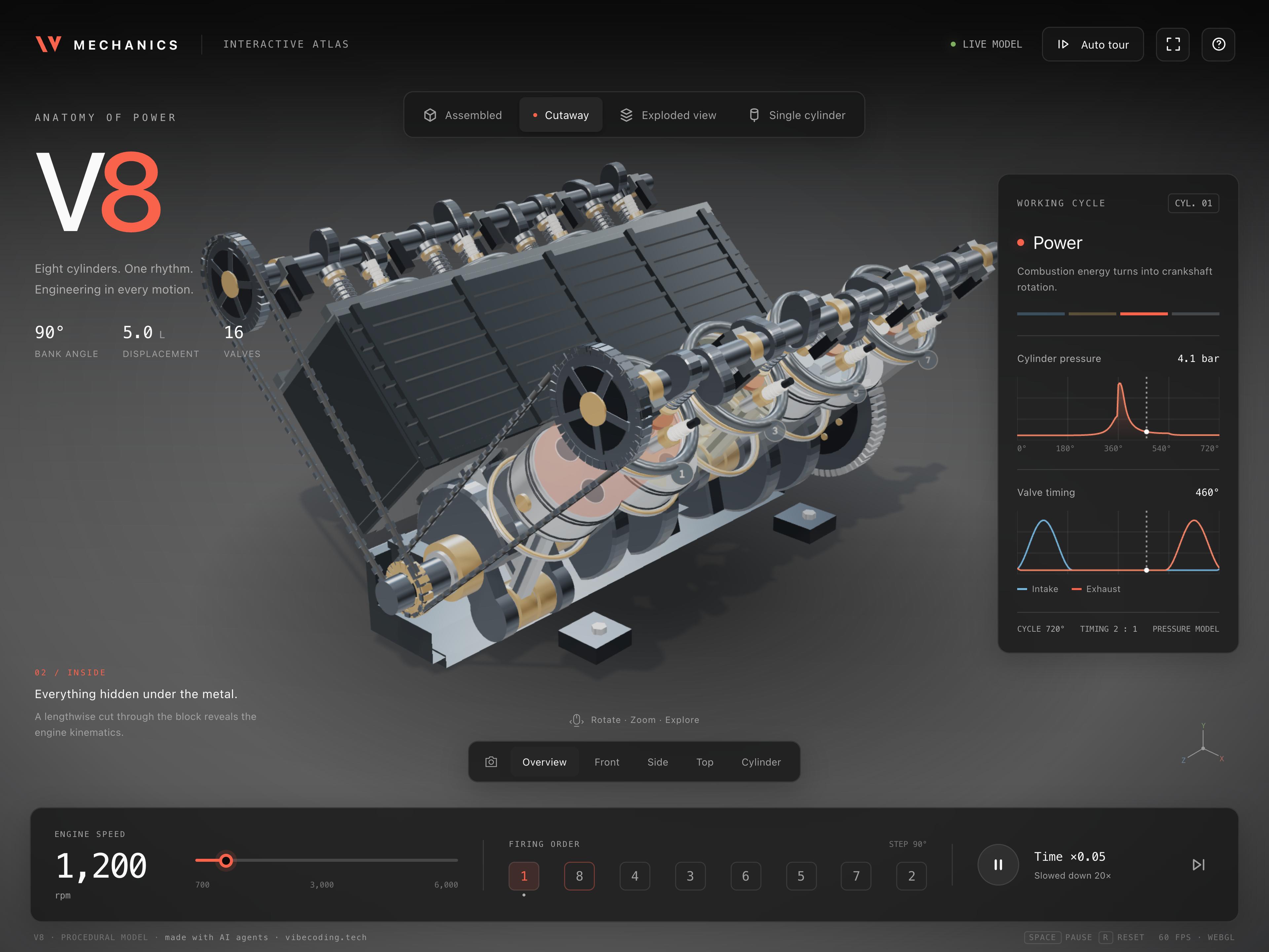 V8 Engine — Interactive 3D
