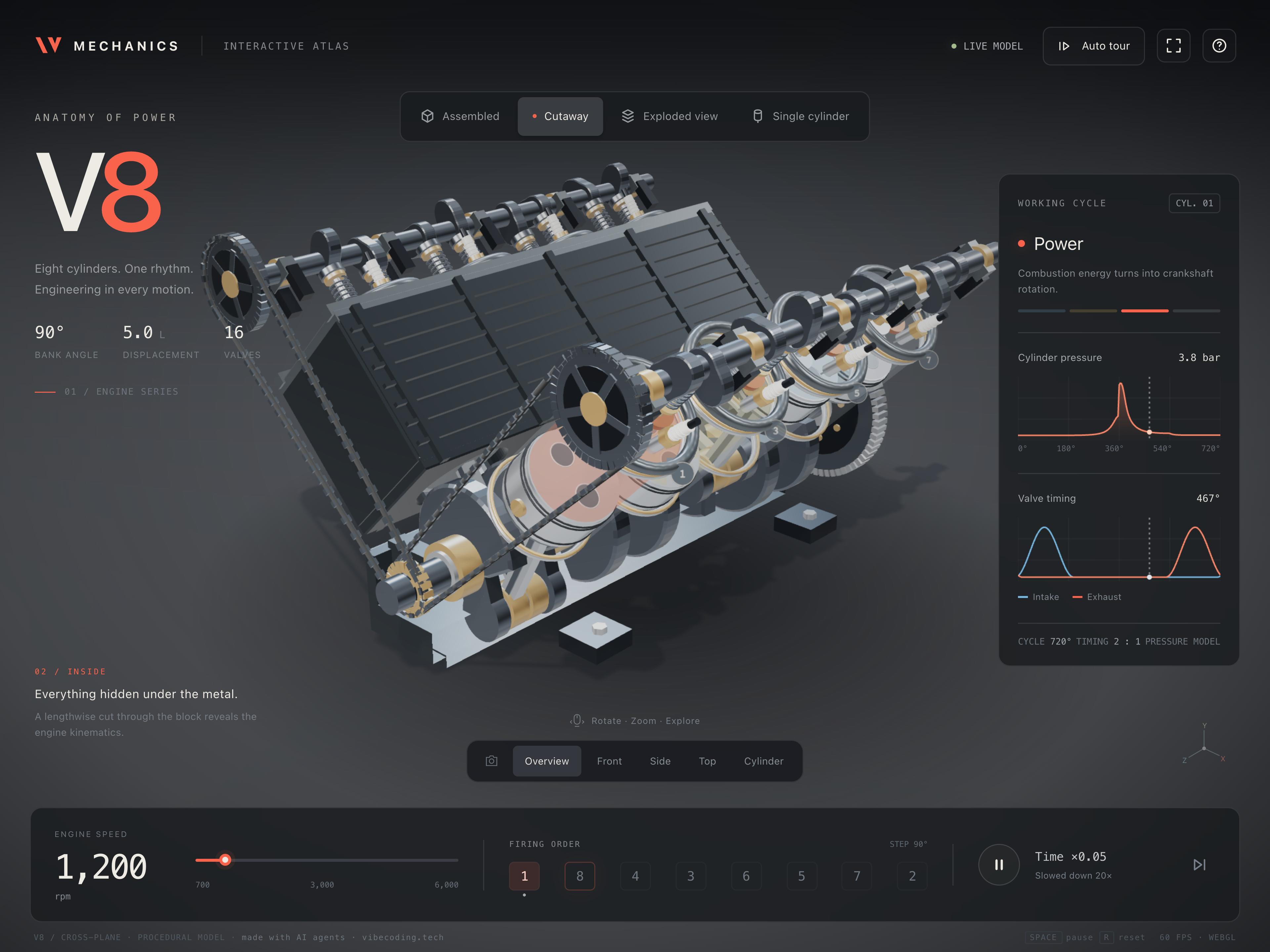 V8 Engine — Interactive 3D
