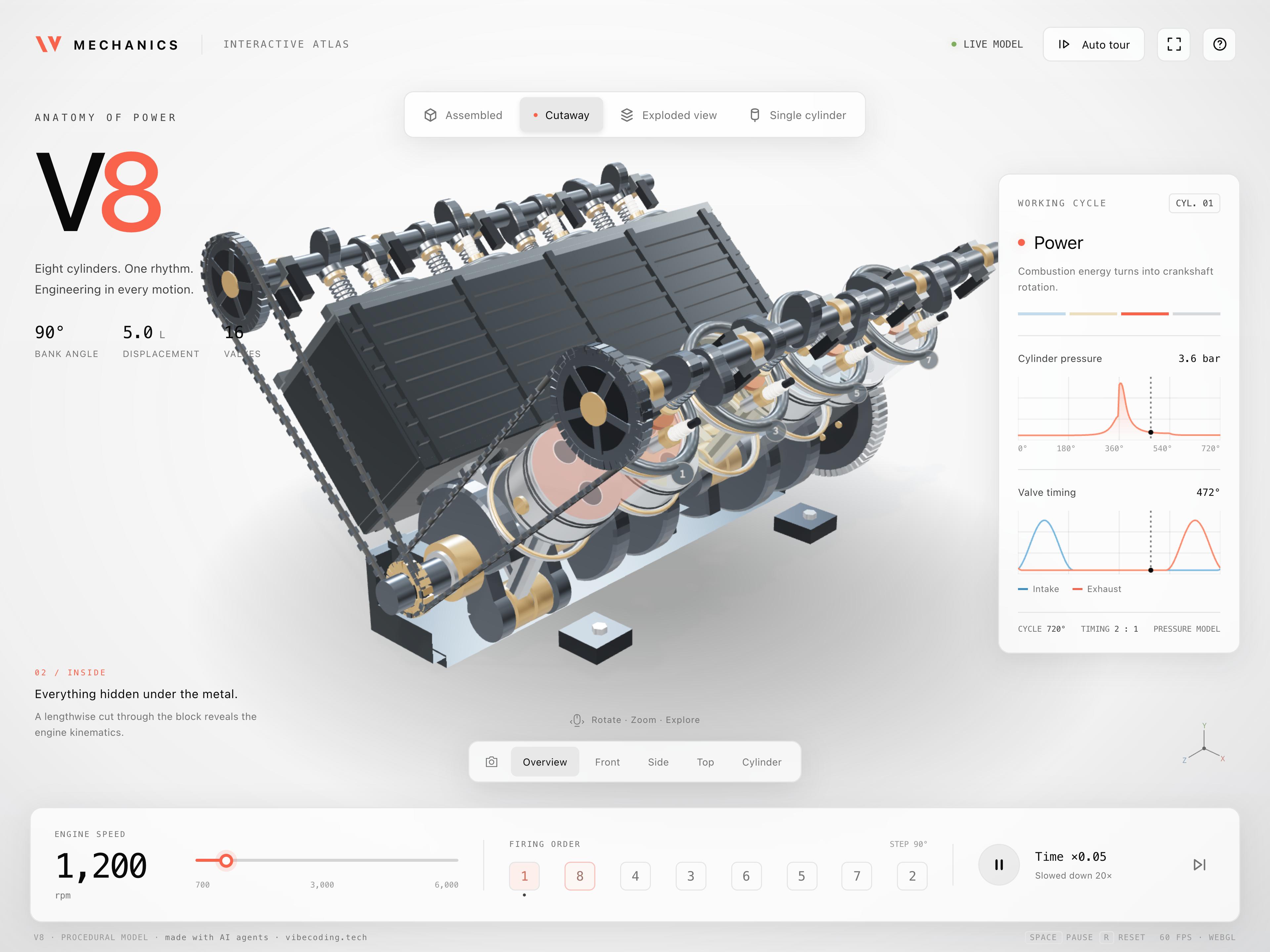 V8 Engine — Interactive 3D
