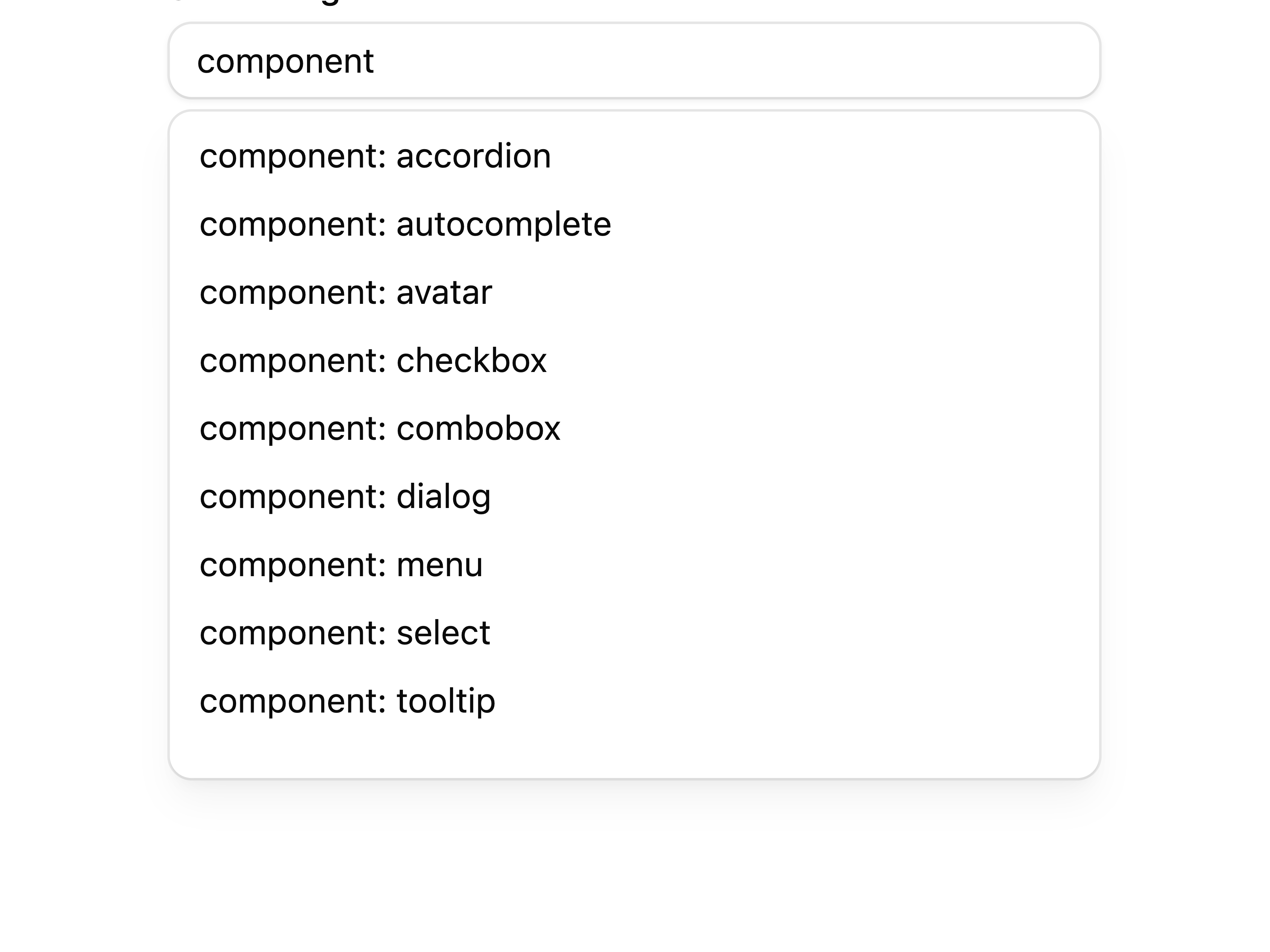 Autocomplete