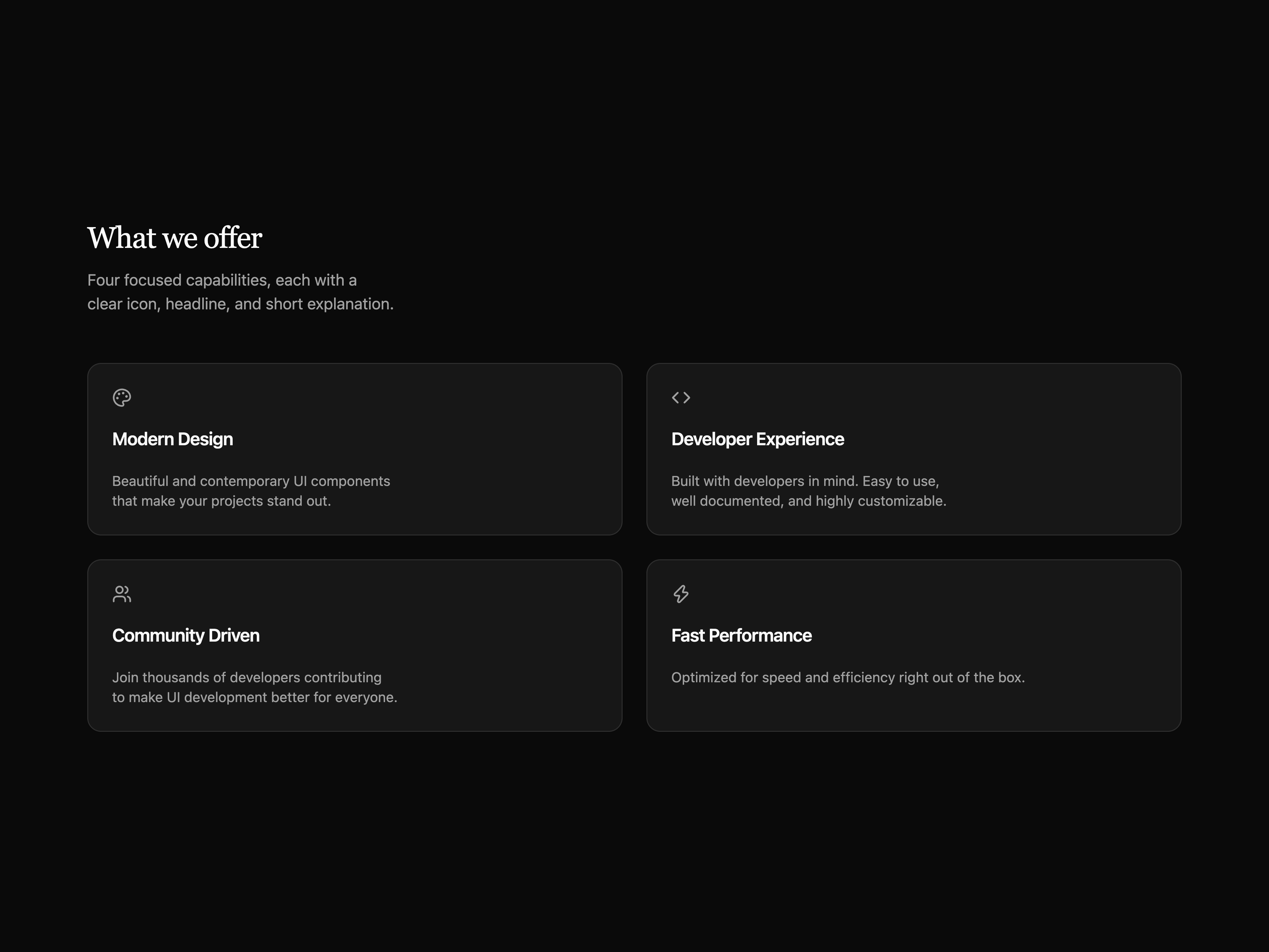 Icon Feature Grid