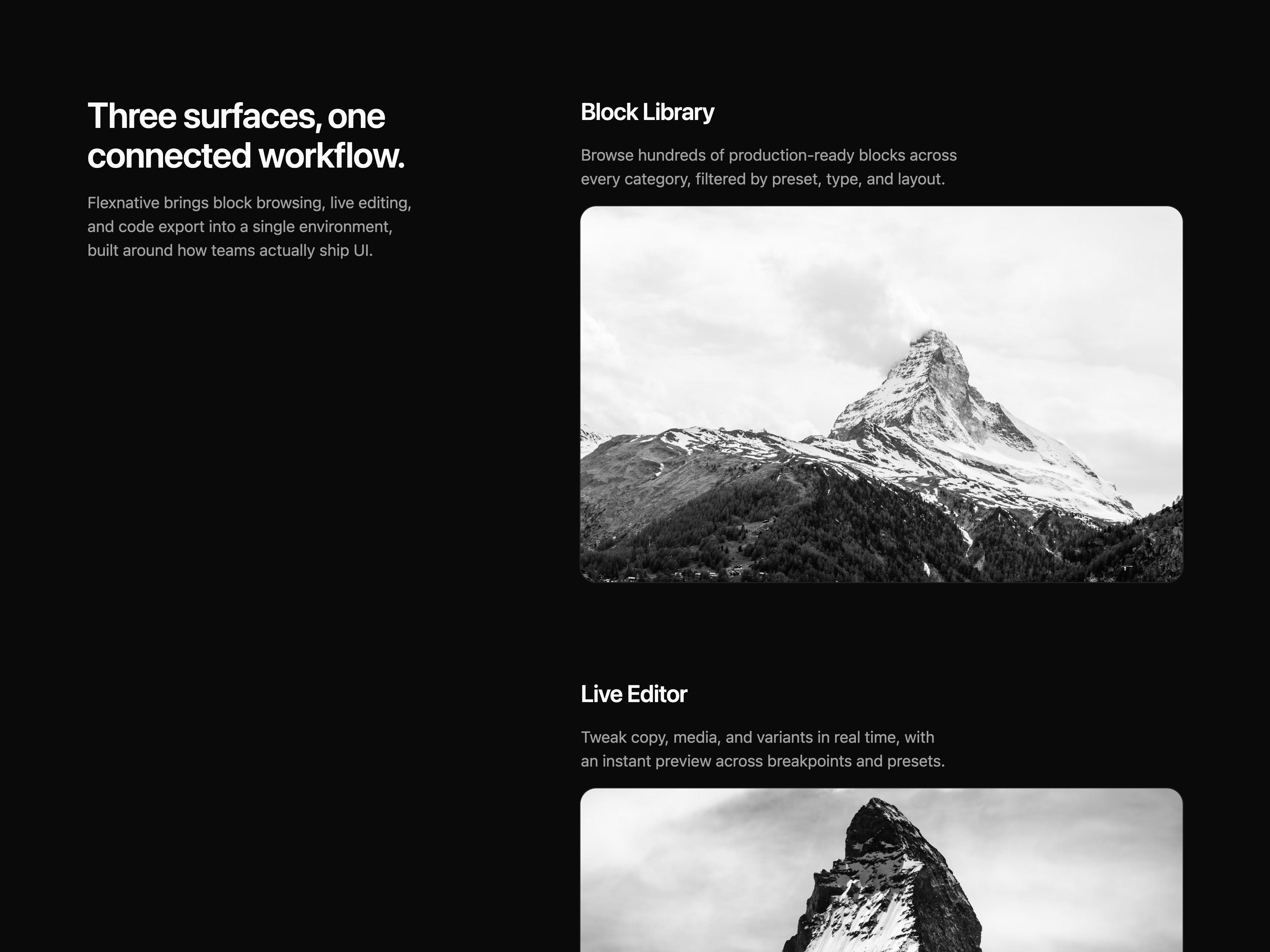Feature Highlights Scroll