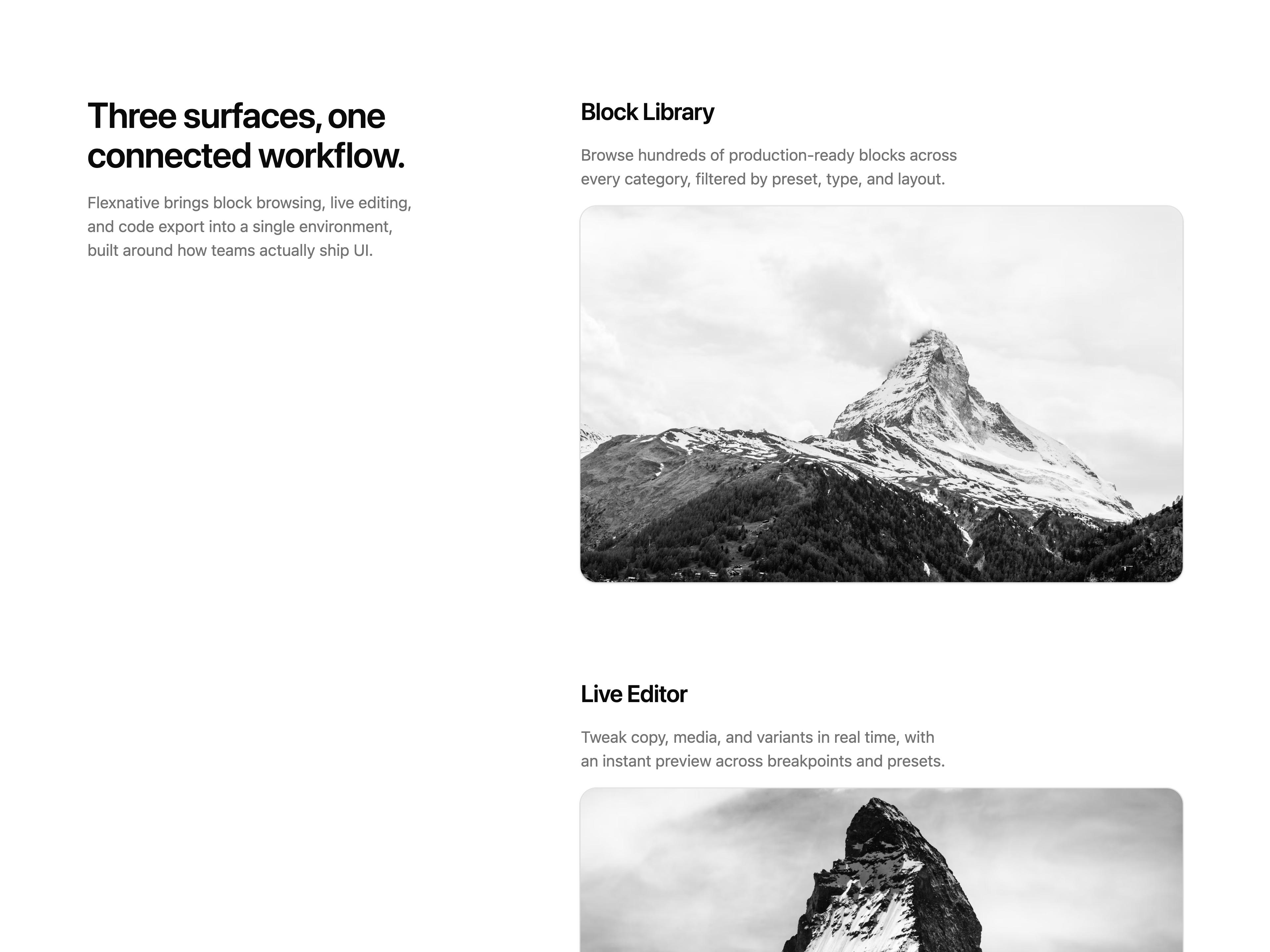 Feature Highlights Scroll