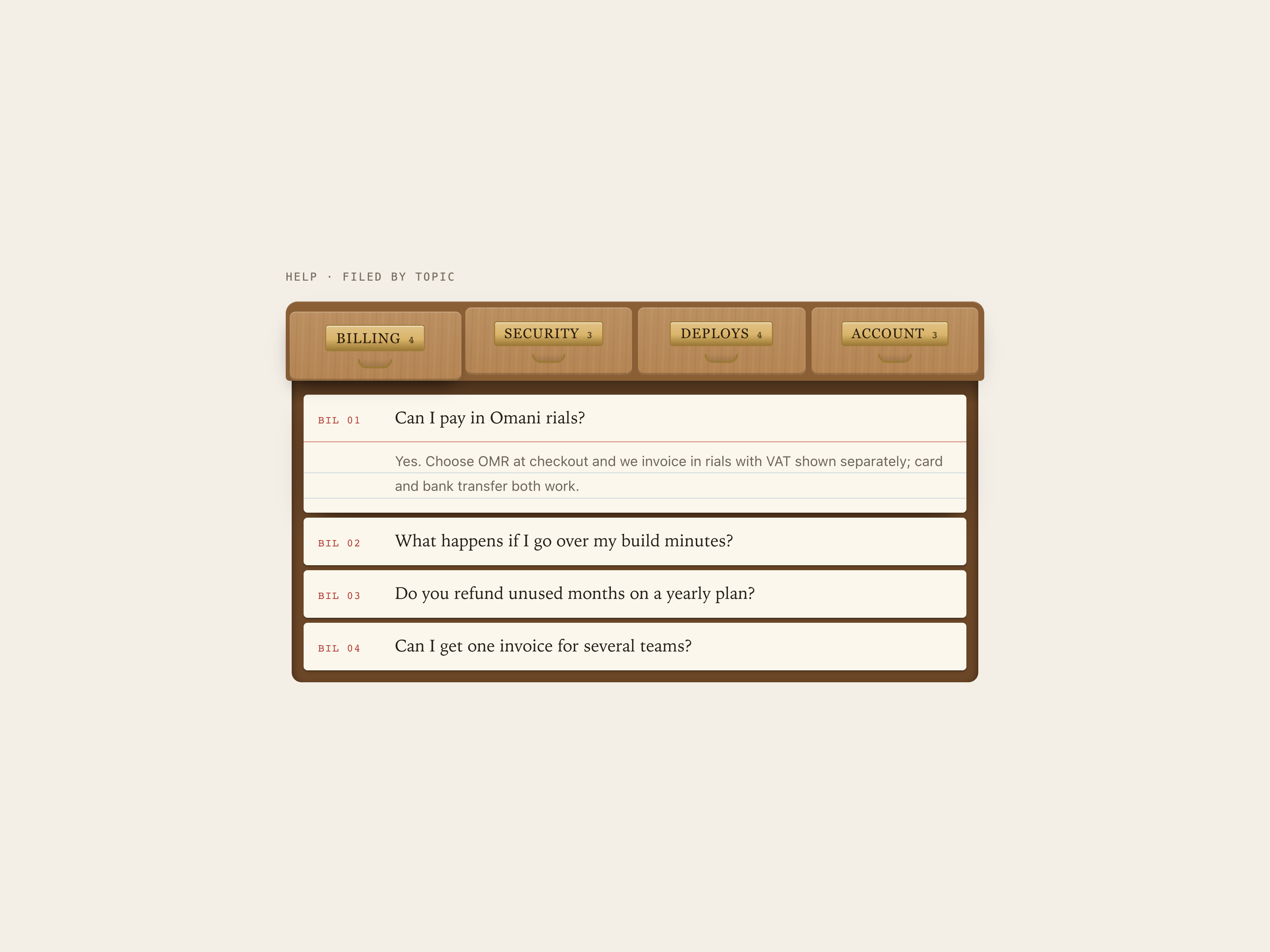 Card Catalogue FAQ
