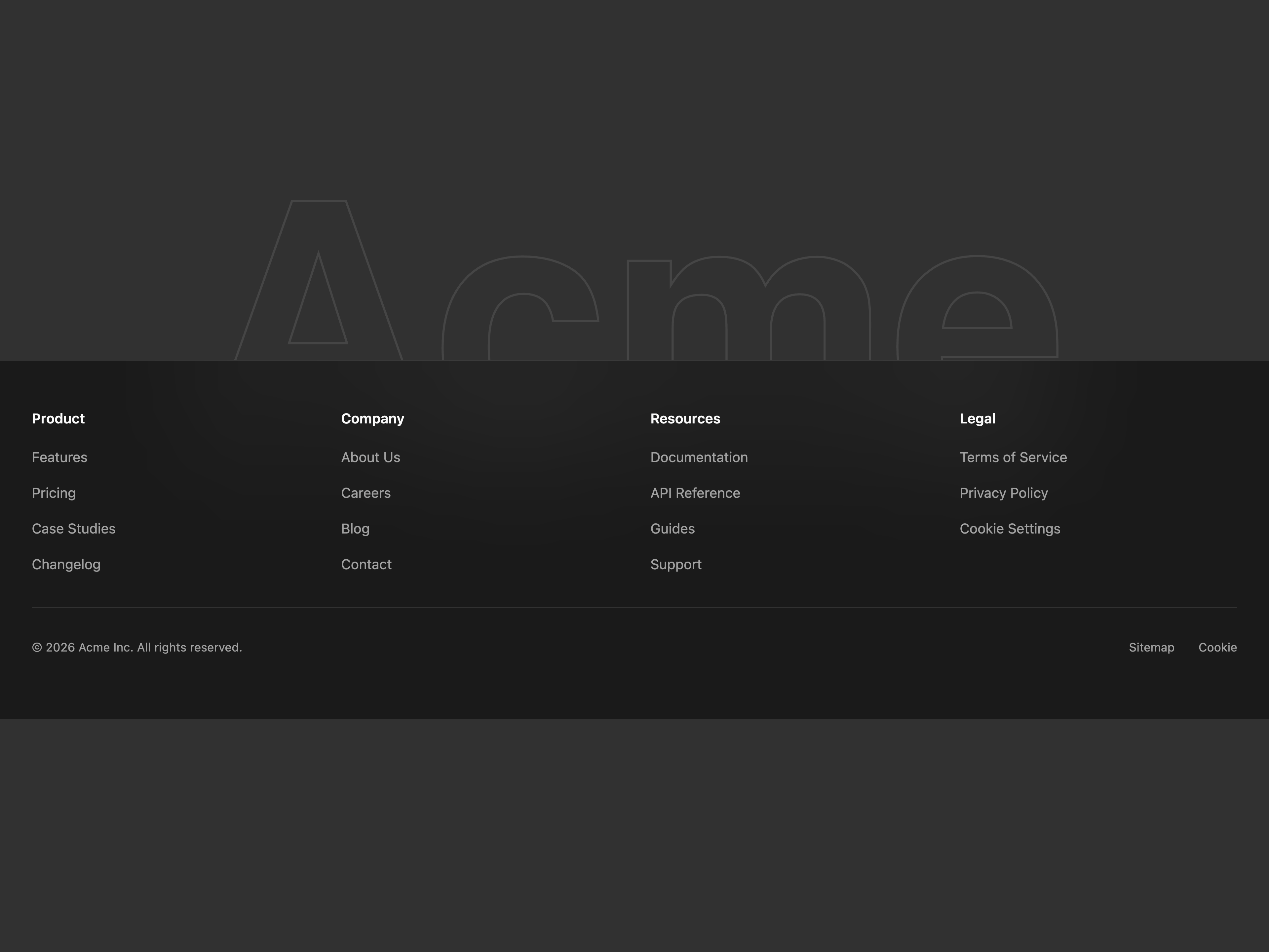 Fluid Gradient Footer