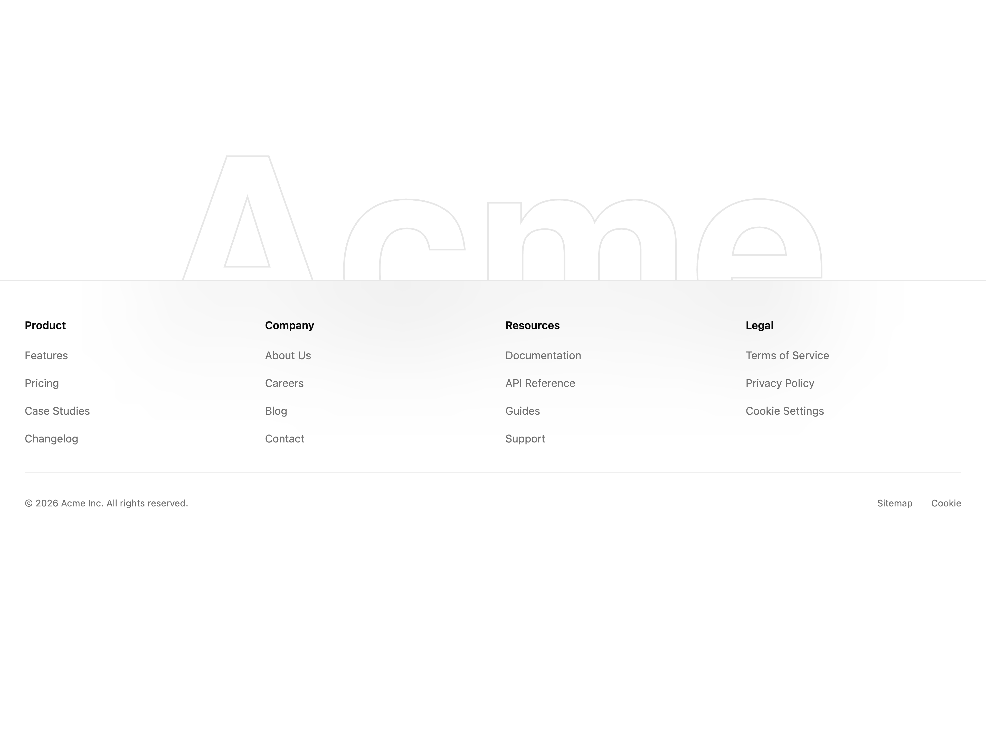 Fluid Gradient Footer