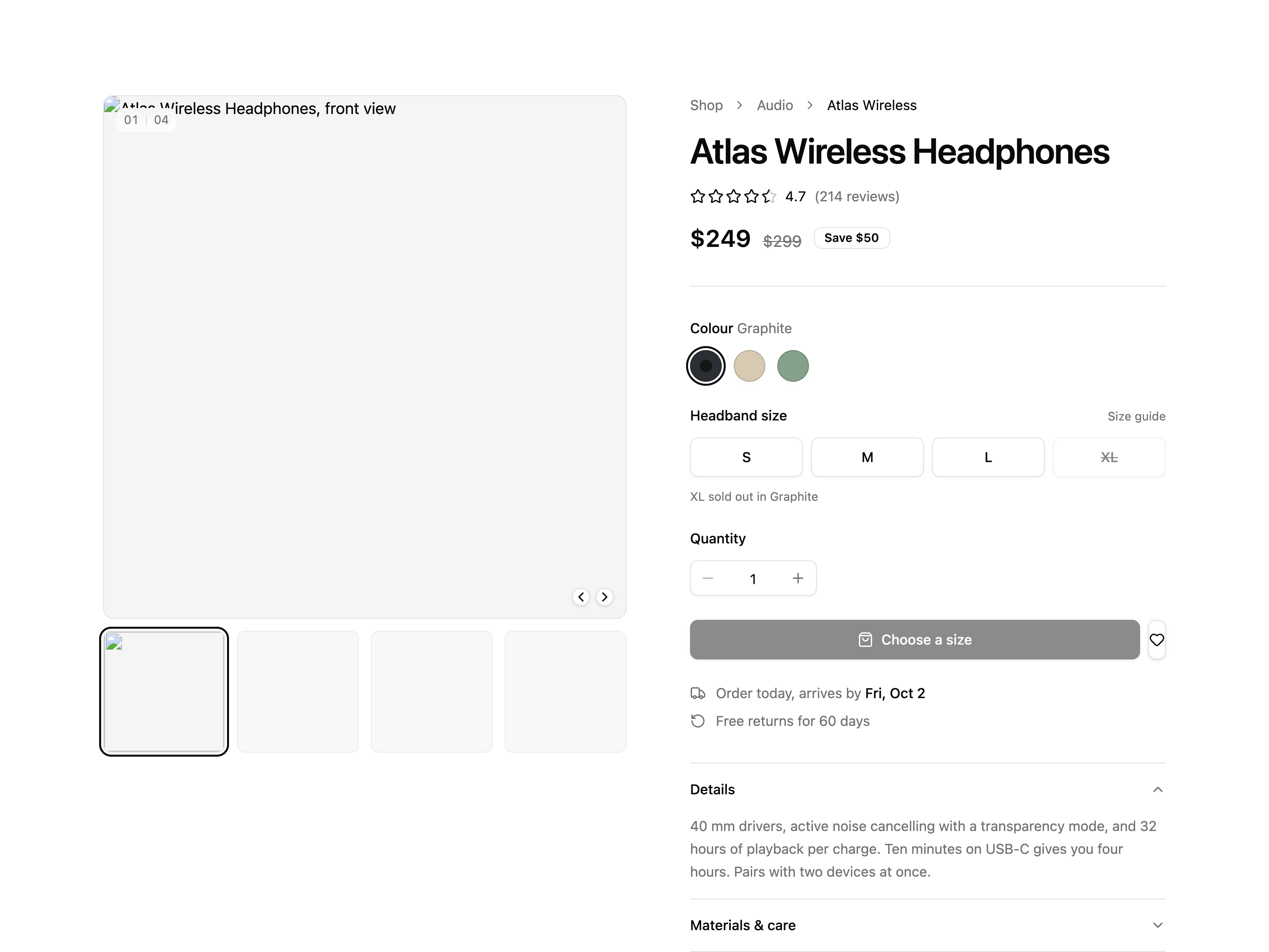 Product Detail Page