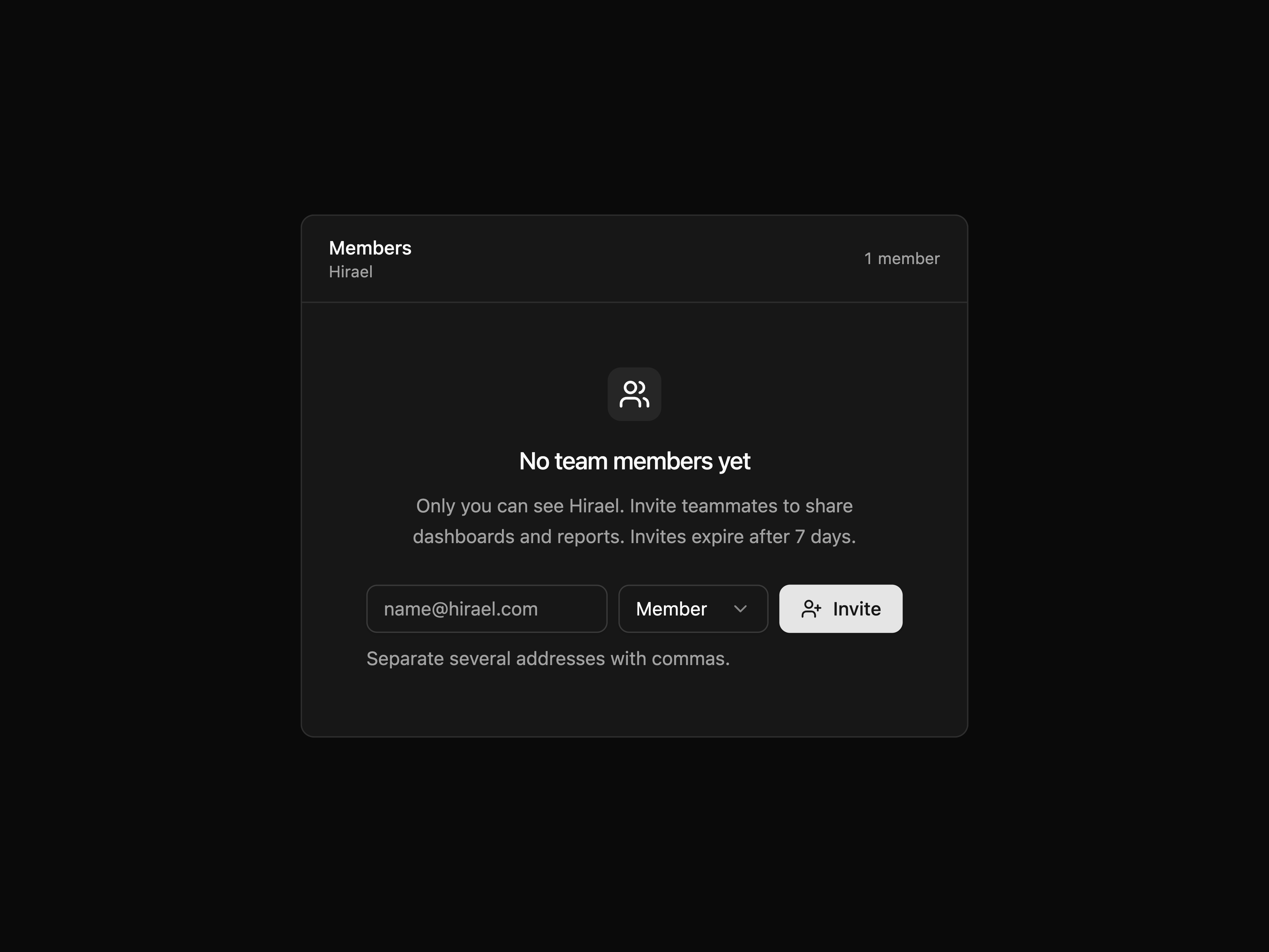 Invite Members Empty State