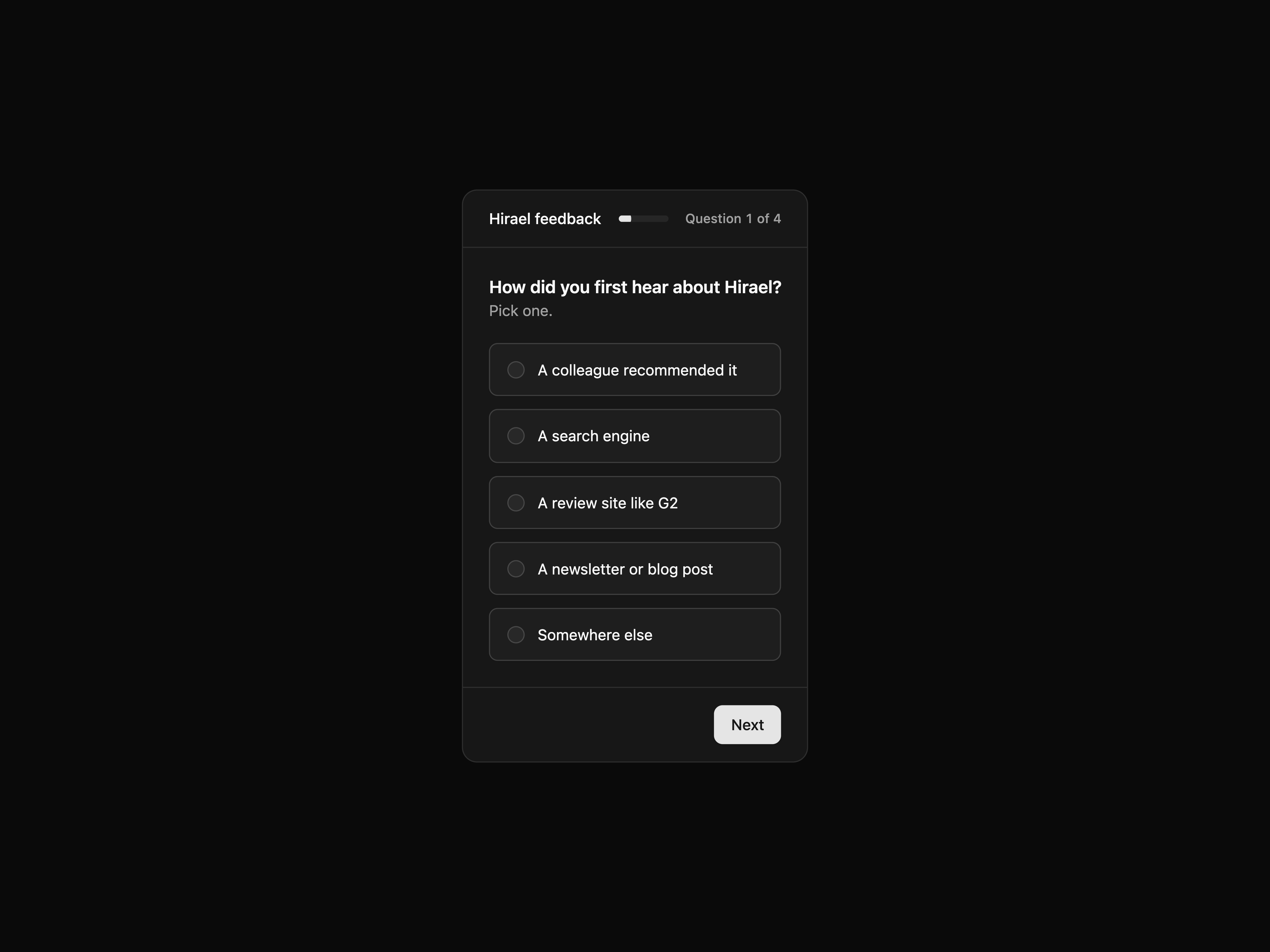 Feedback Survey