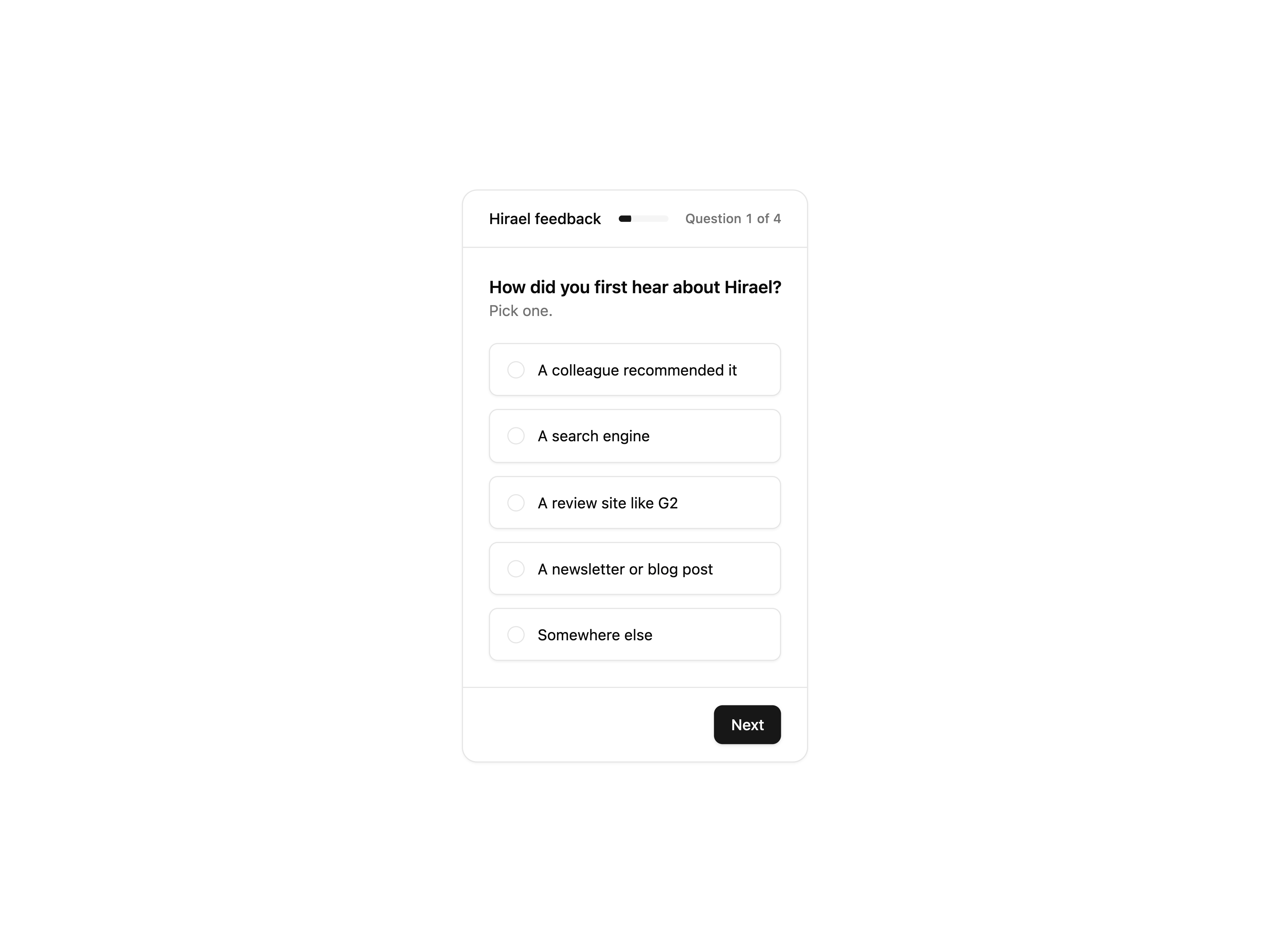 Feedback Survey
