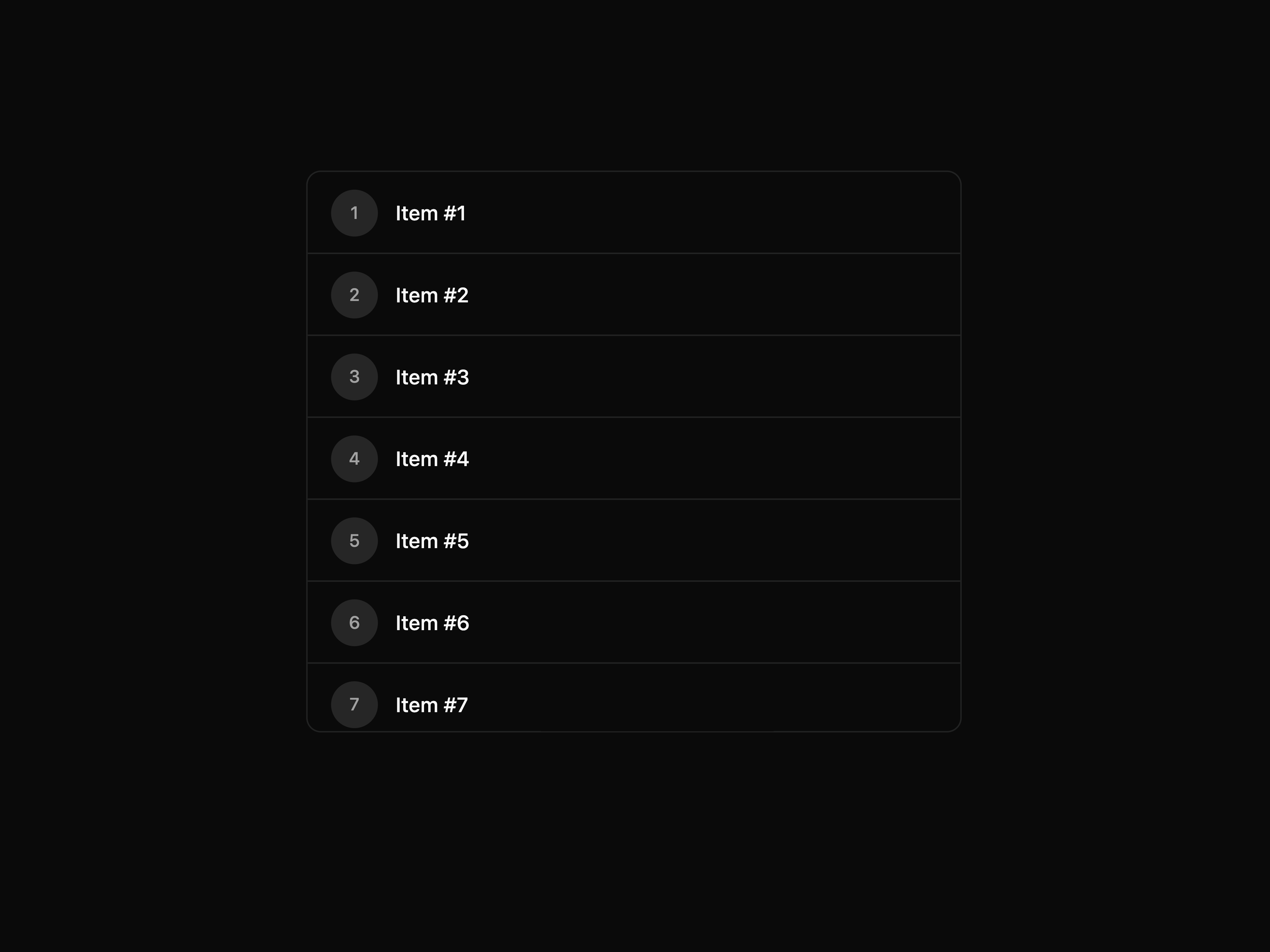 Virtualized List