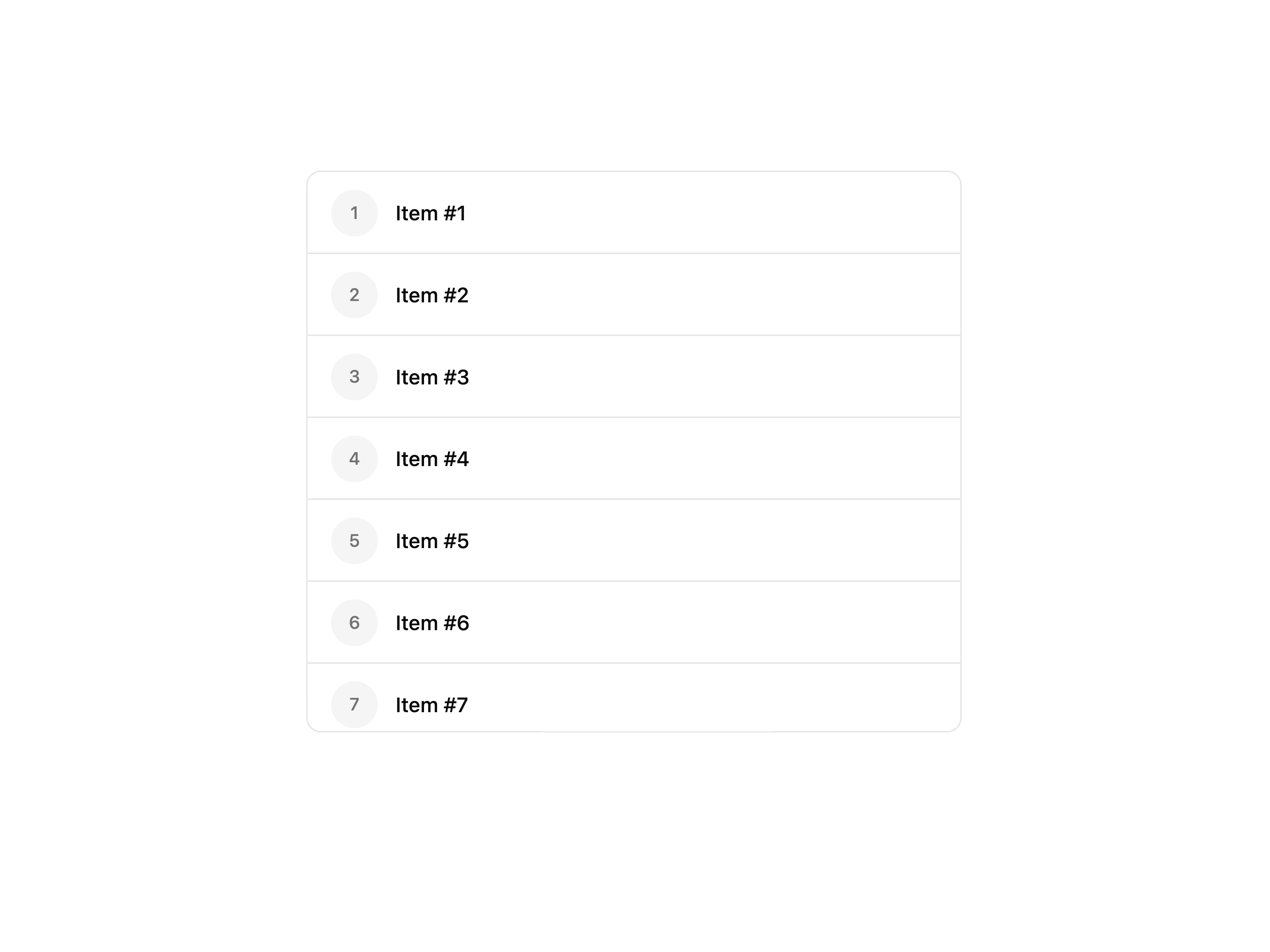 Virtualized List