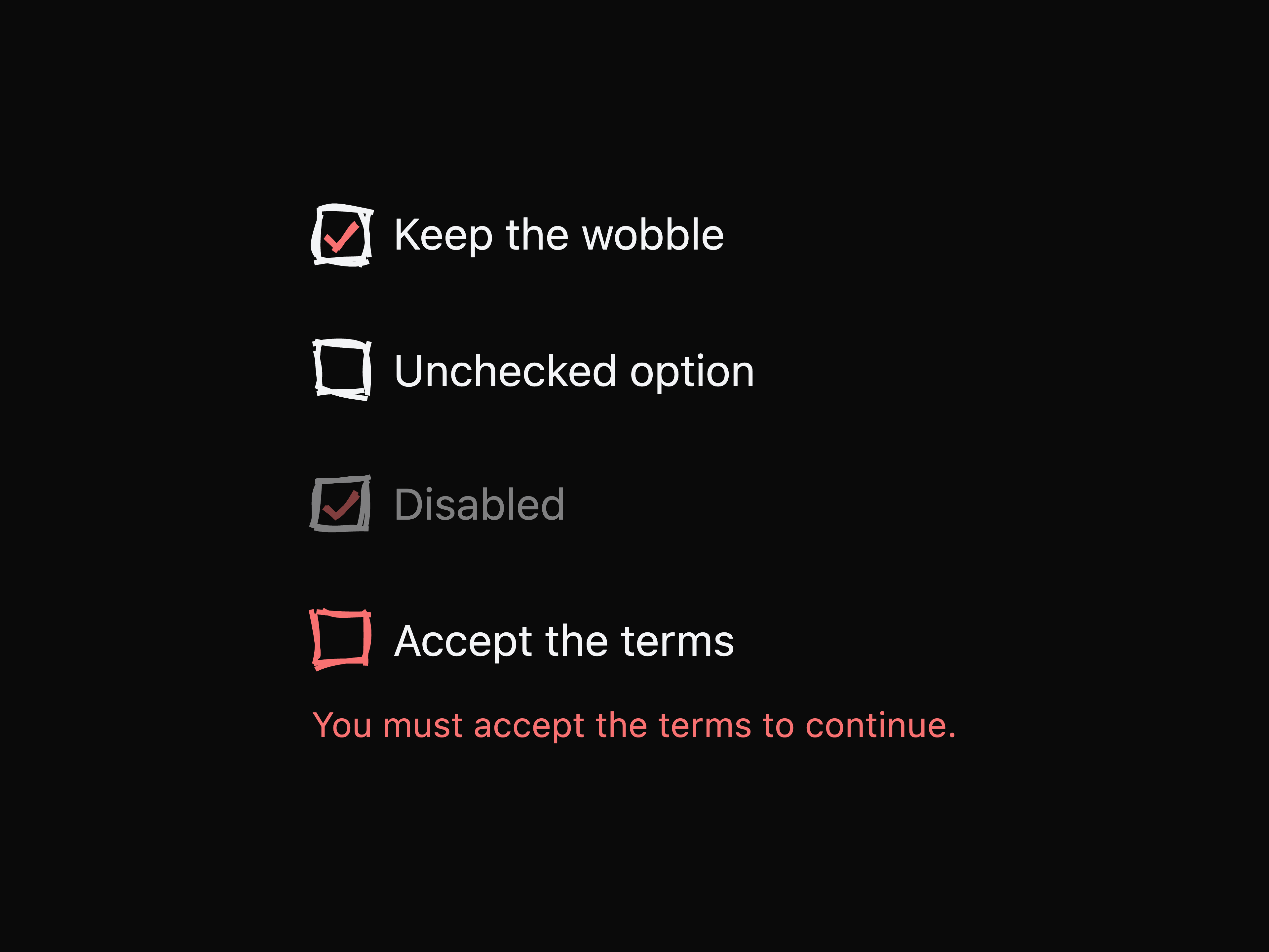 Hand Drawn Checkbox
