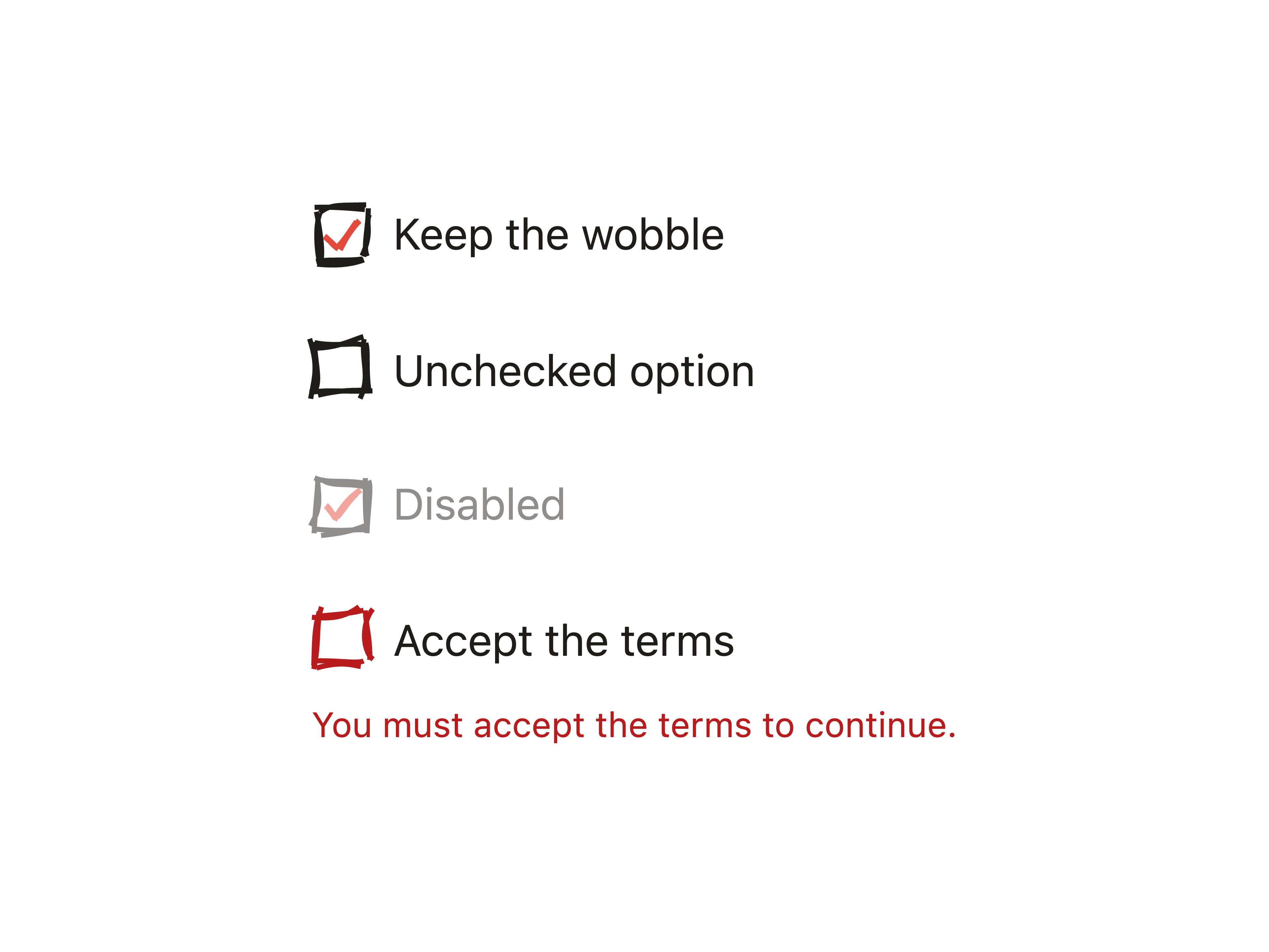 Hand Drawn Checkbox