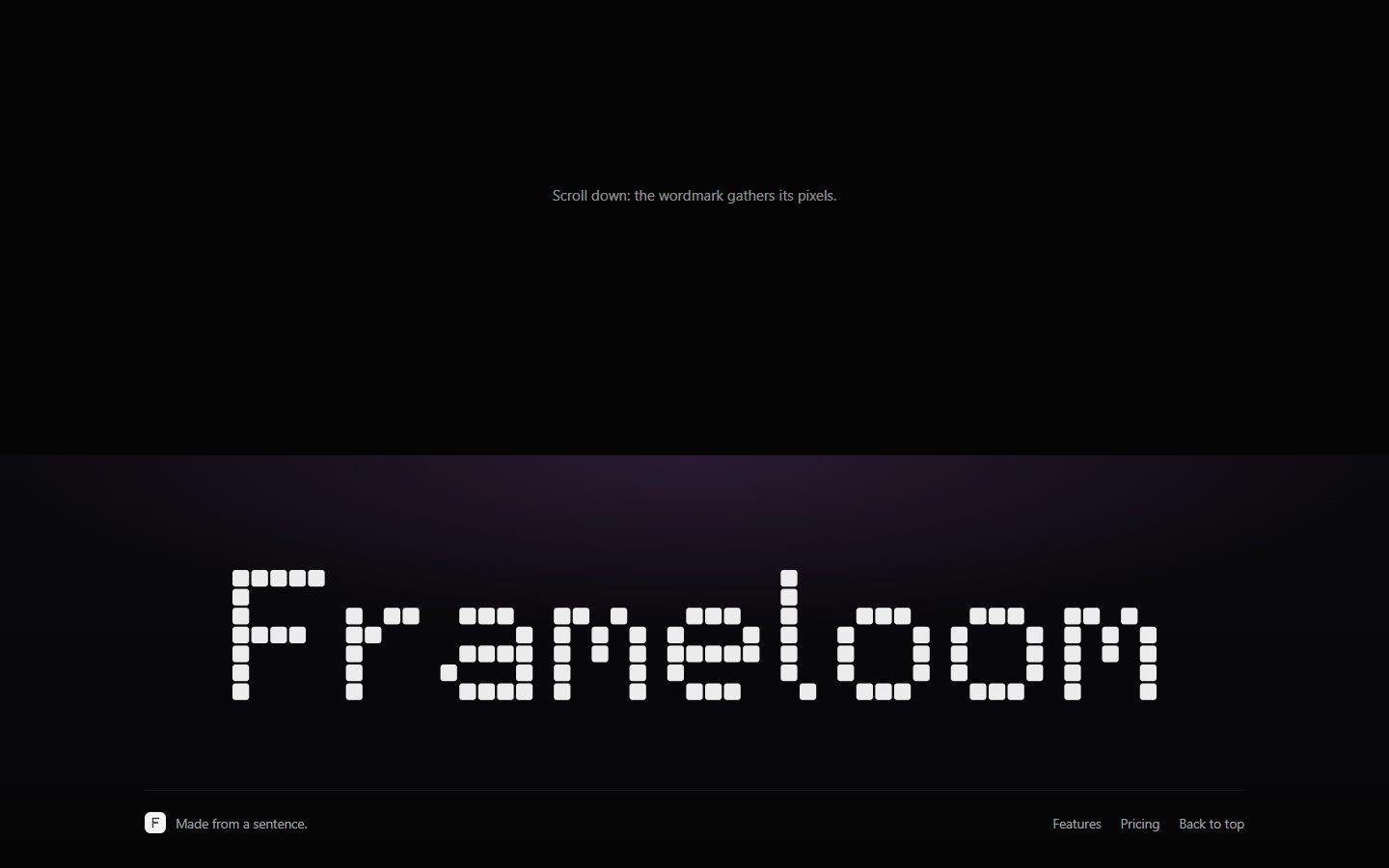 Pixel Wordmark Footer