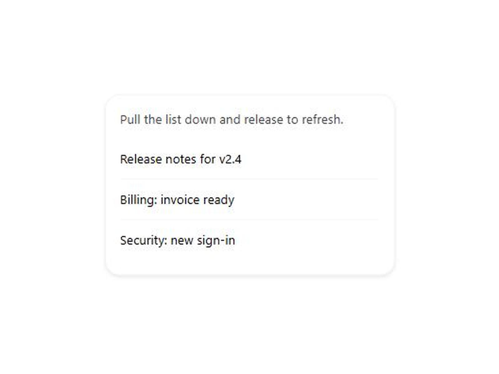 Pull to Refresh