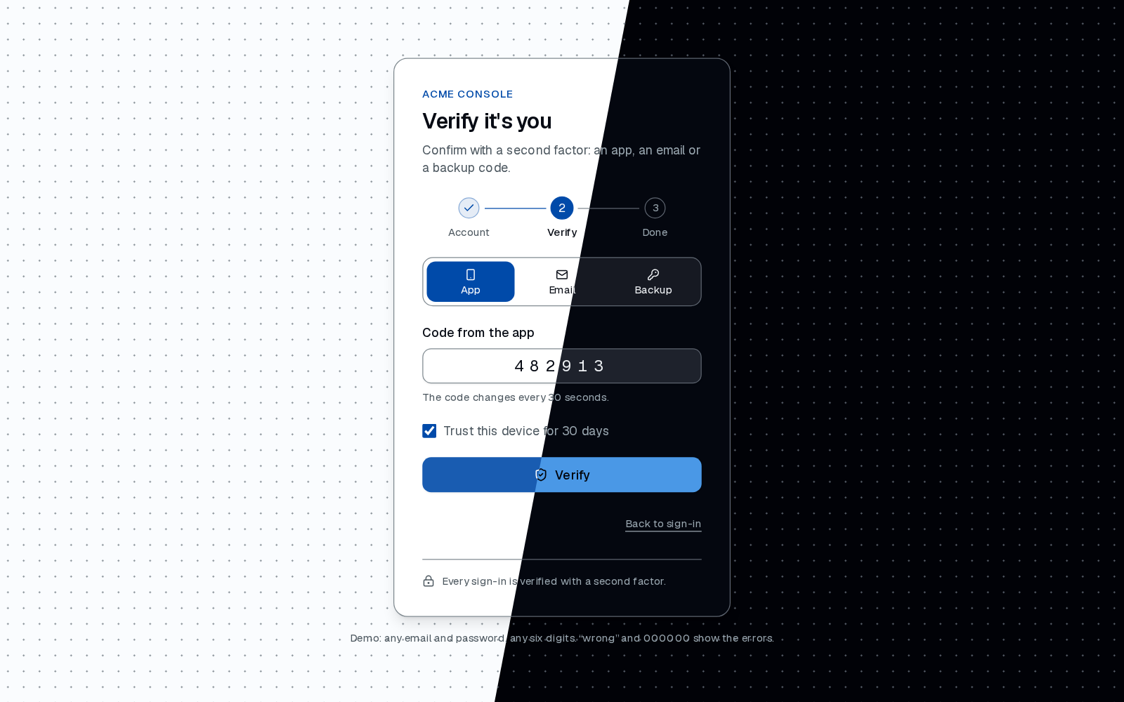 Stepper Login