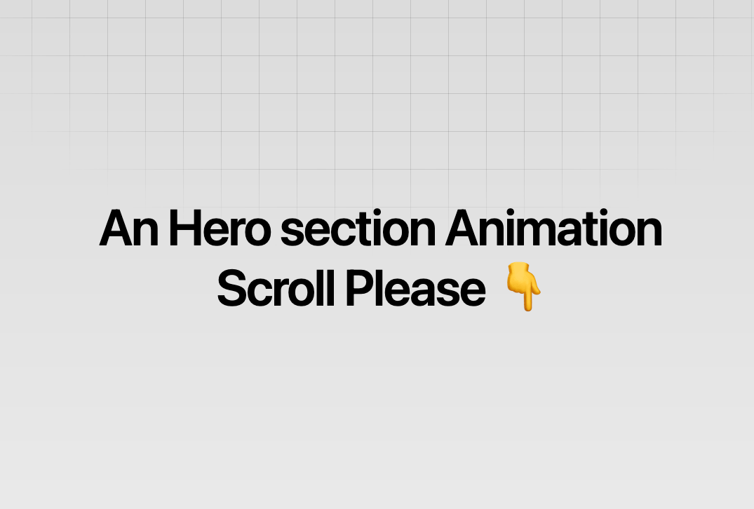 Hero scroll animation