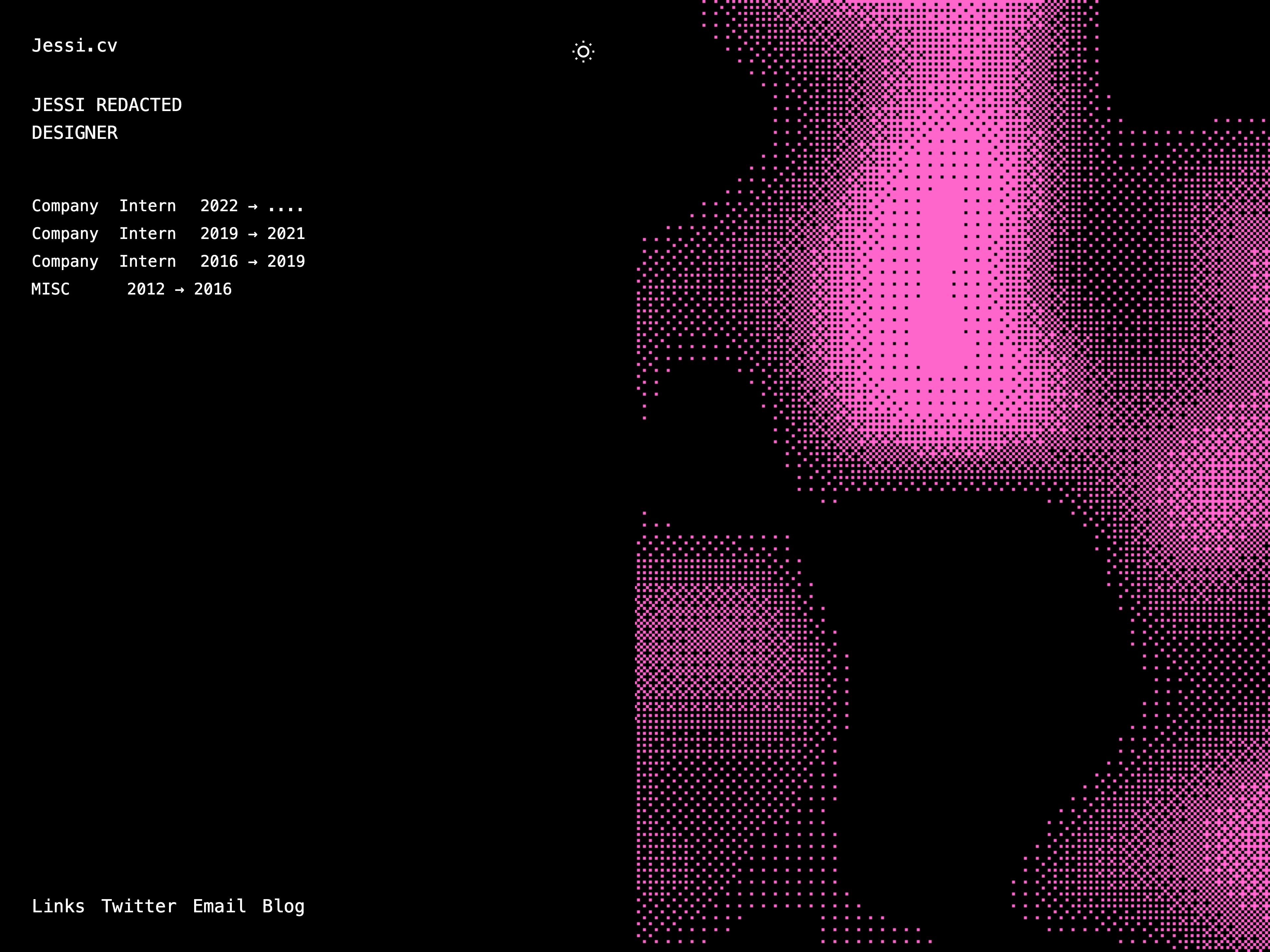 Portfolio Hero with paper shaders