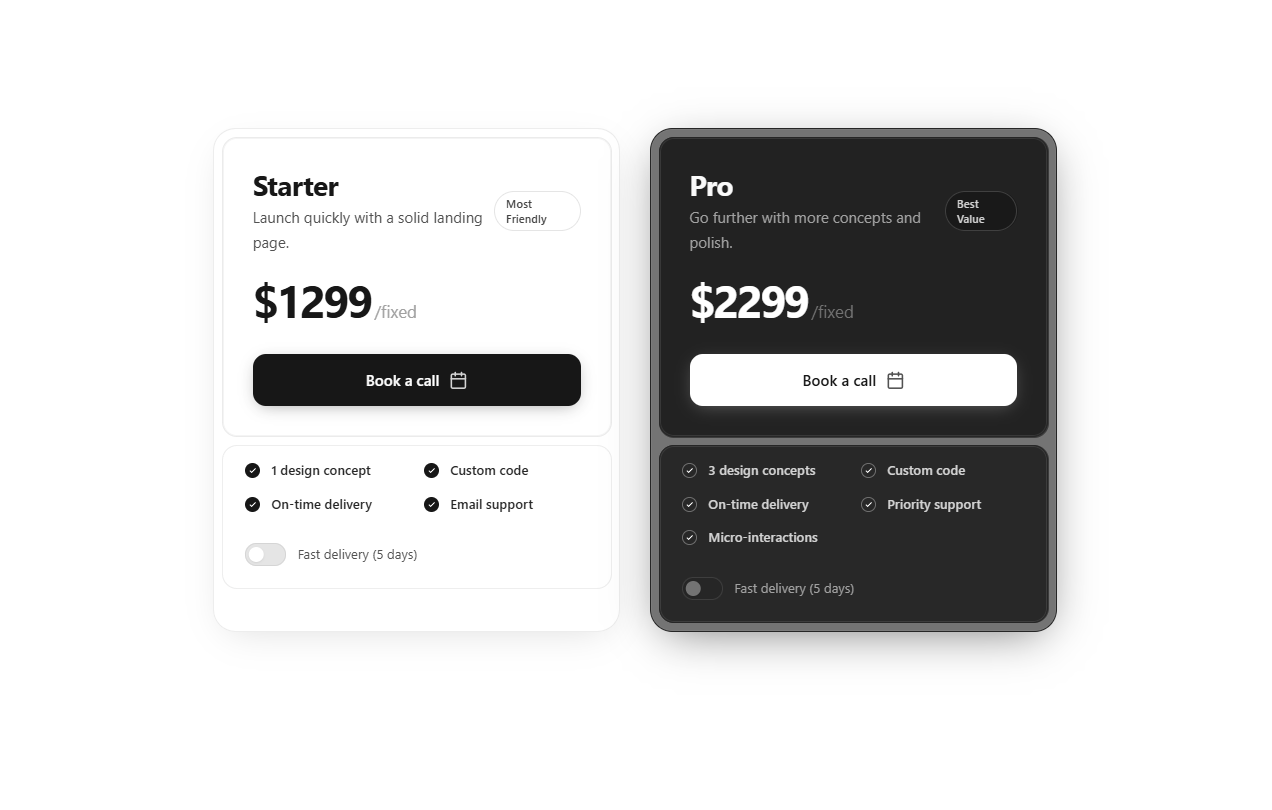 Pricing Component