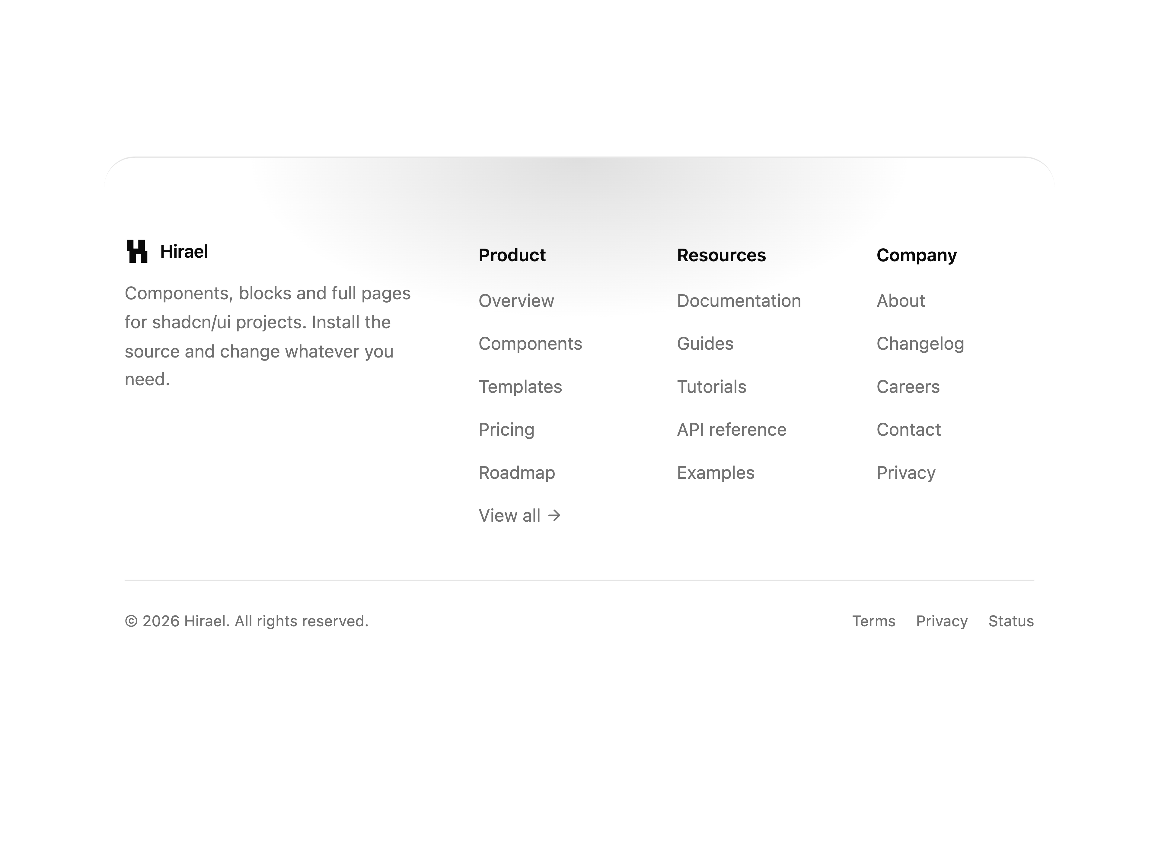 Rounded Top Footer