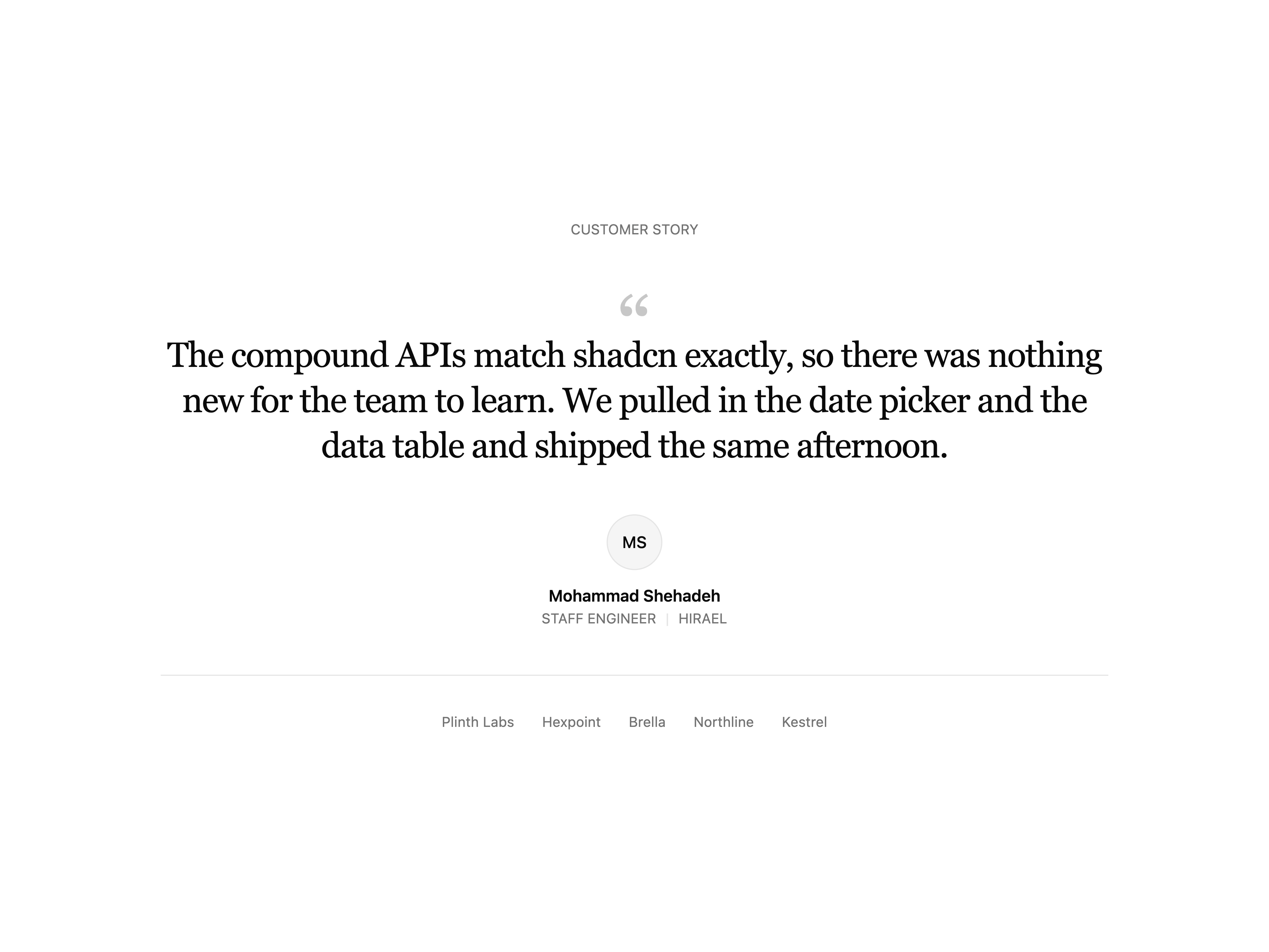 Single Quote Testimonial