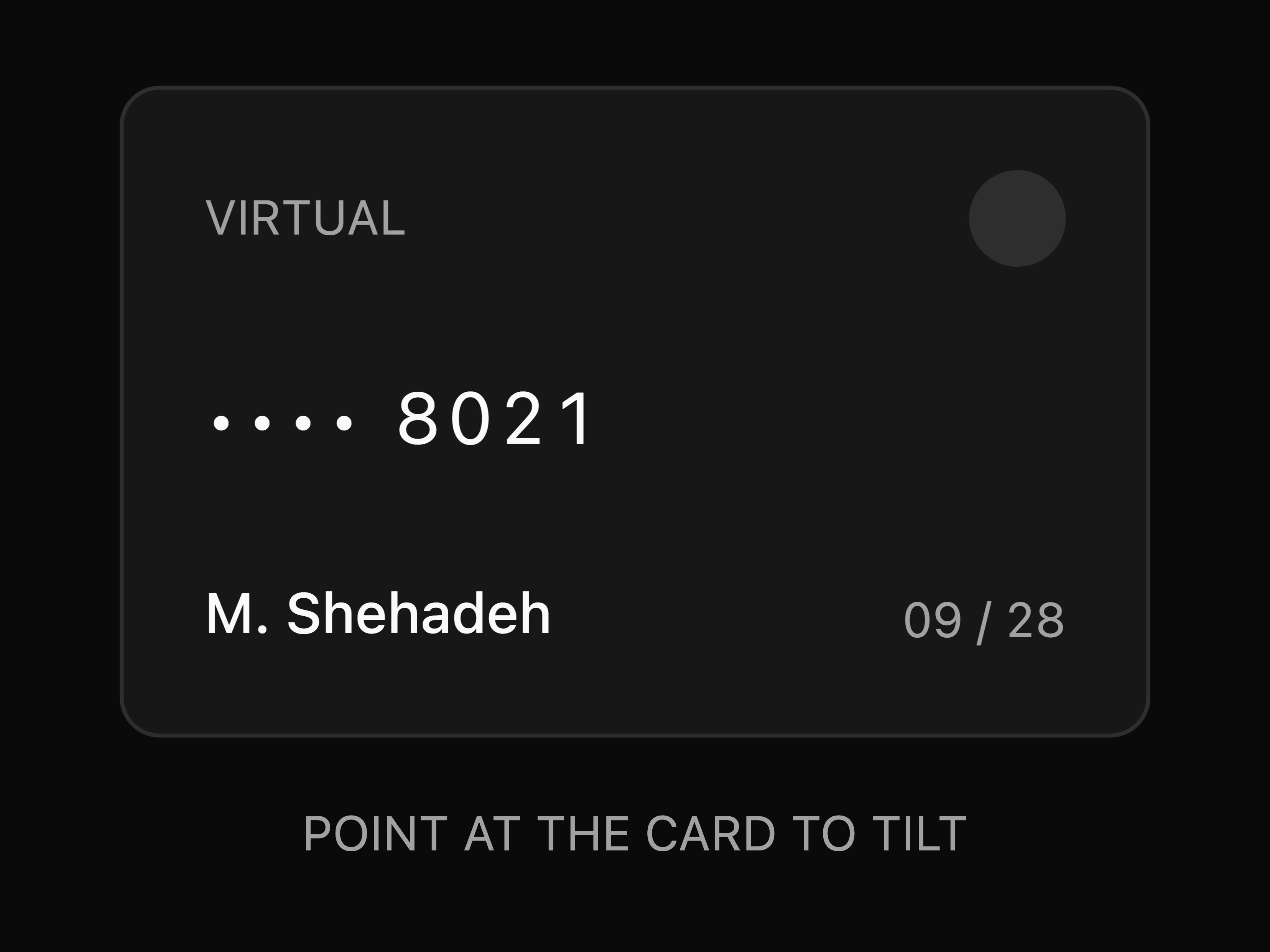 Tilt Card