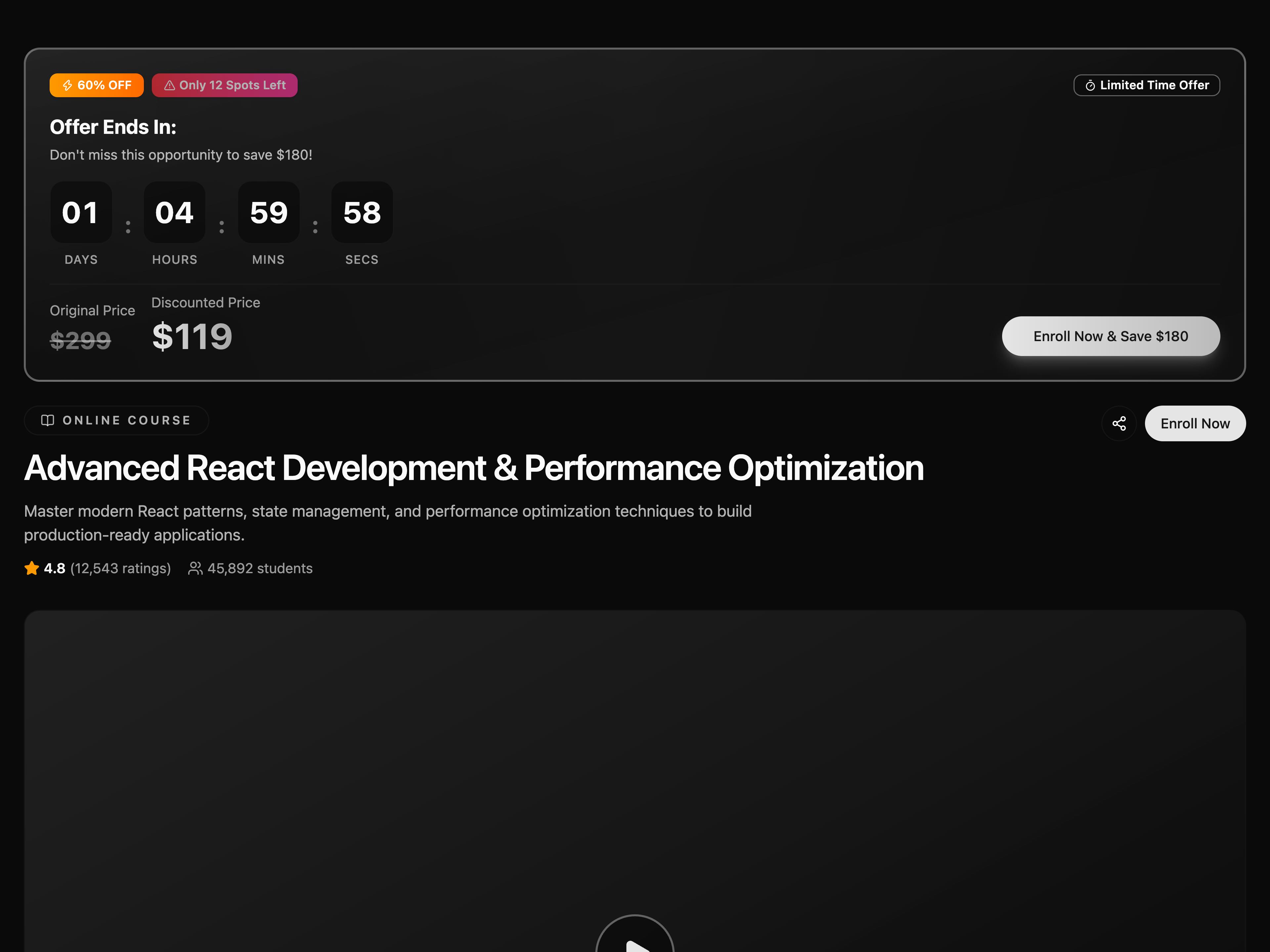 Course Content Page