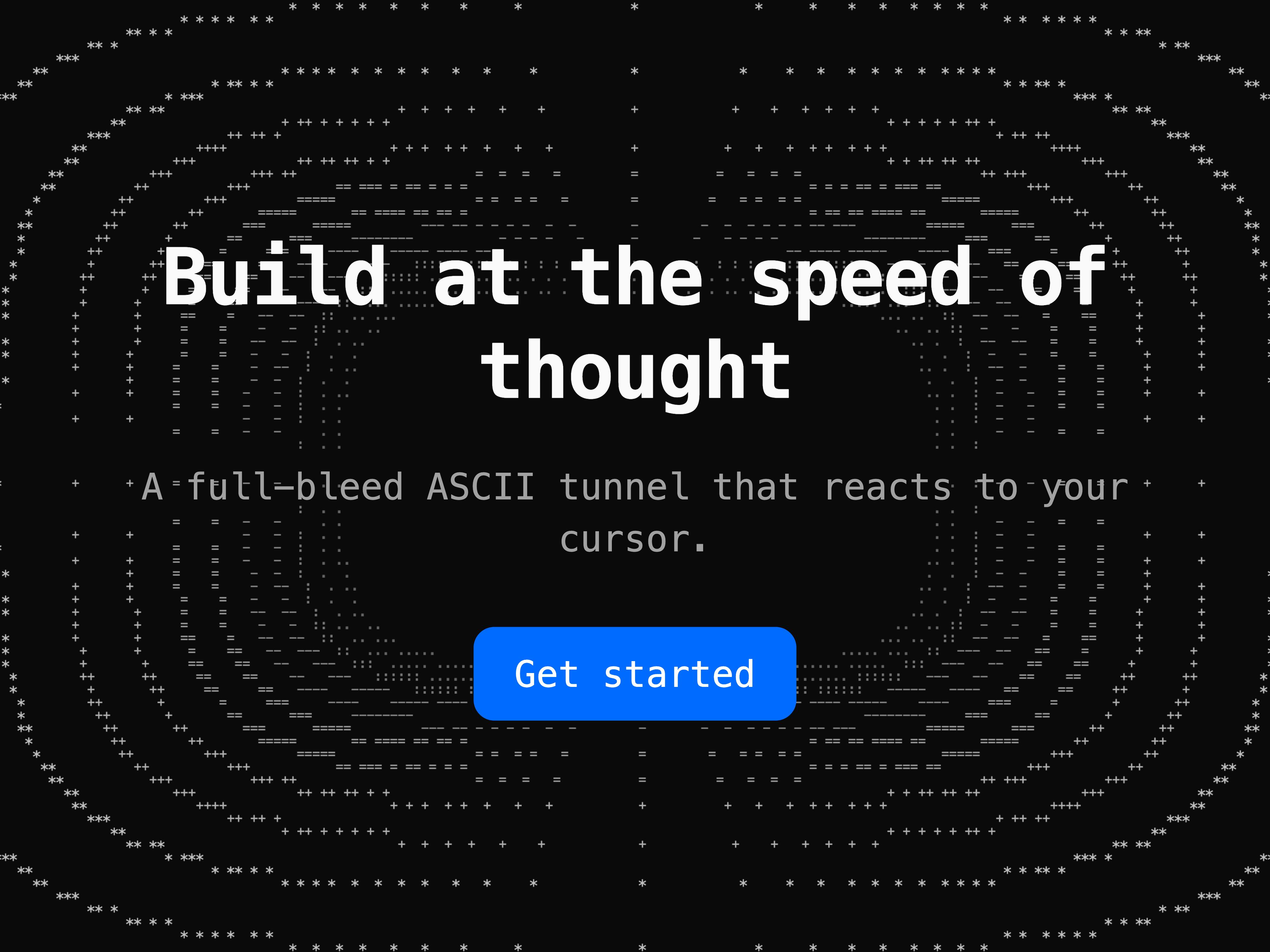 Hero ASCII Tunnel