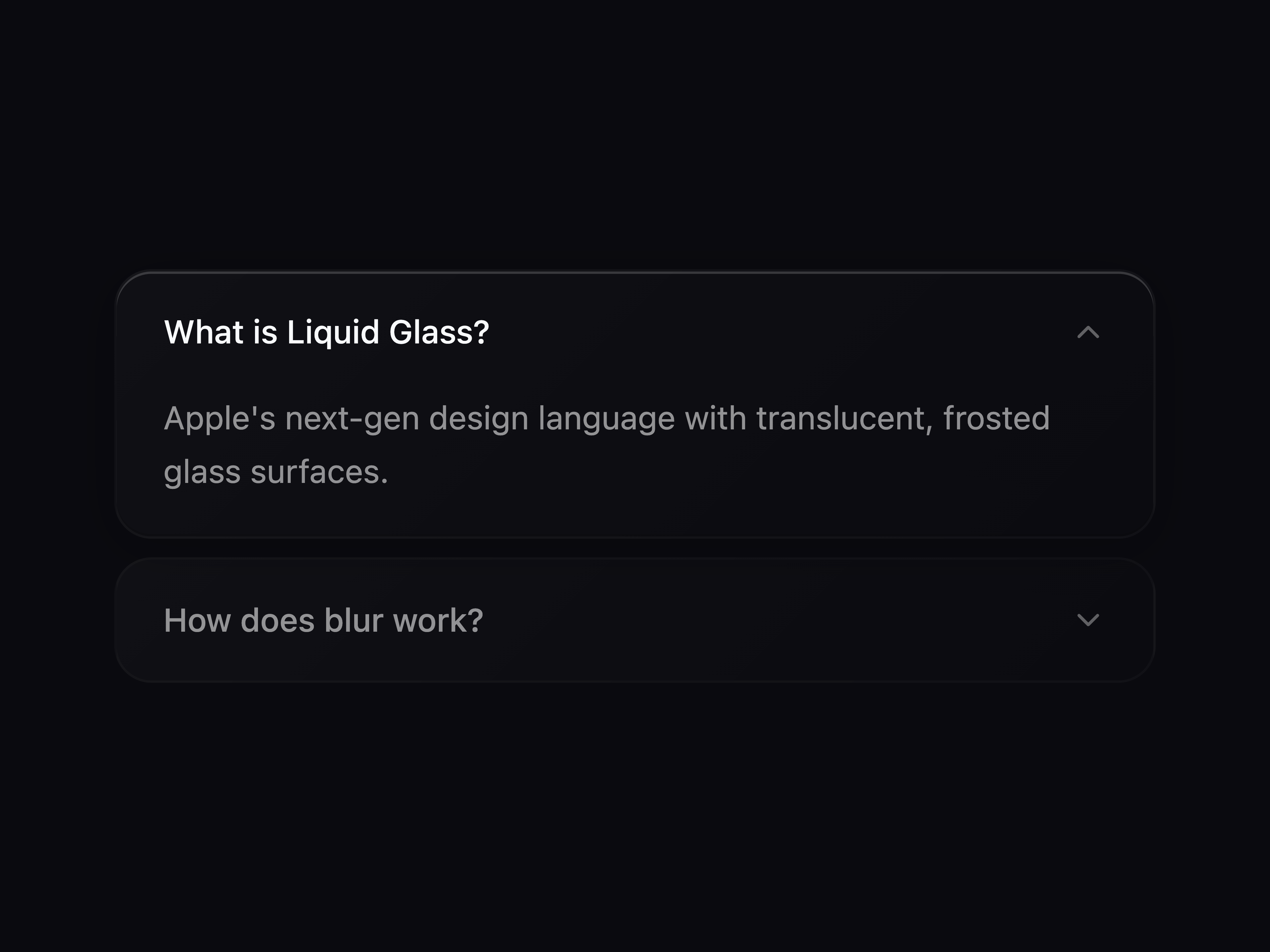 Liquid Glass Accordion