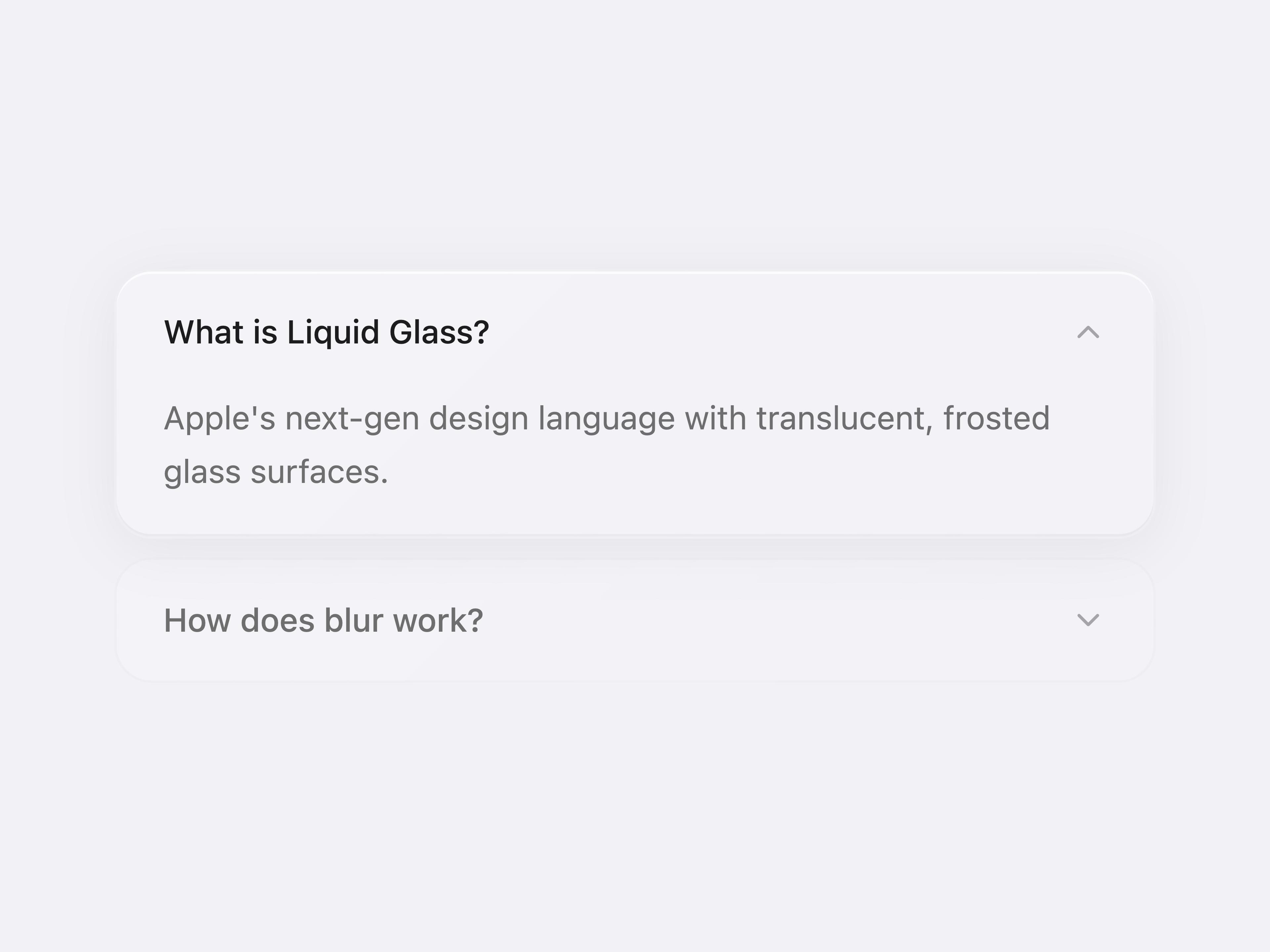Liquid Glass Accordion
