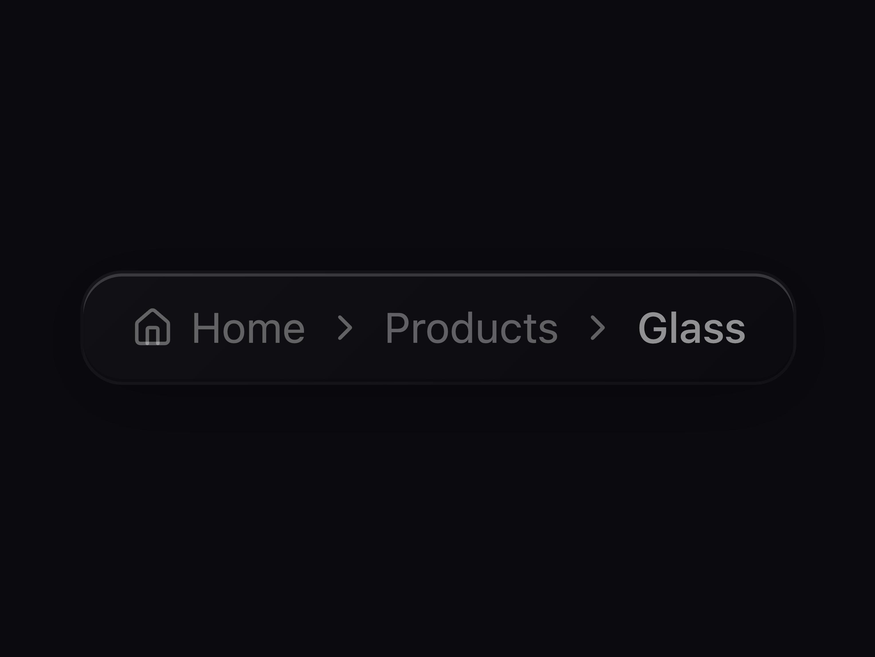 Liquid Glass Breadcrumb