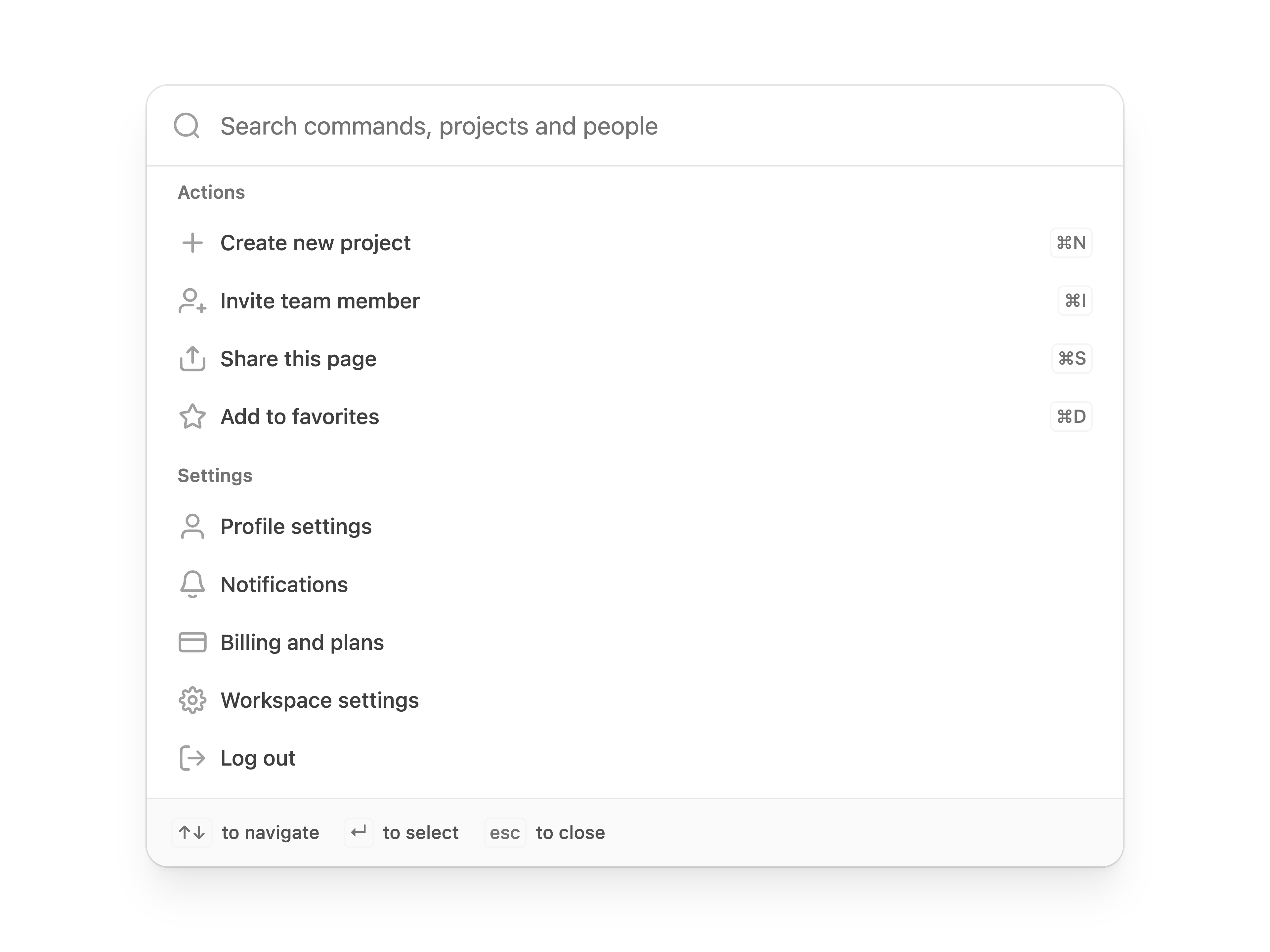 Command Menu