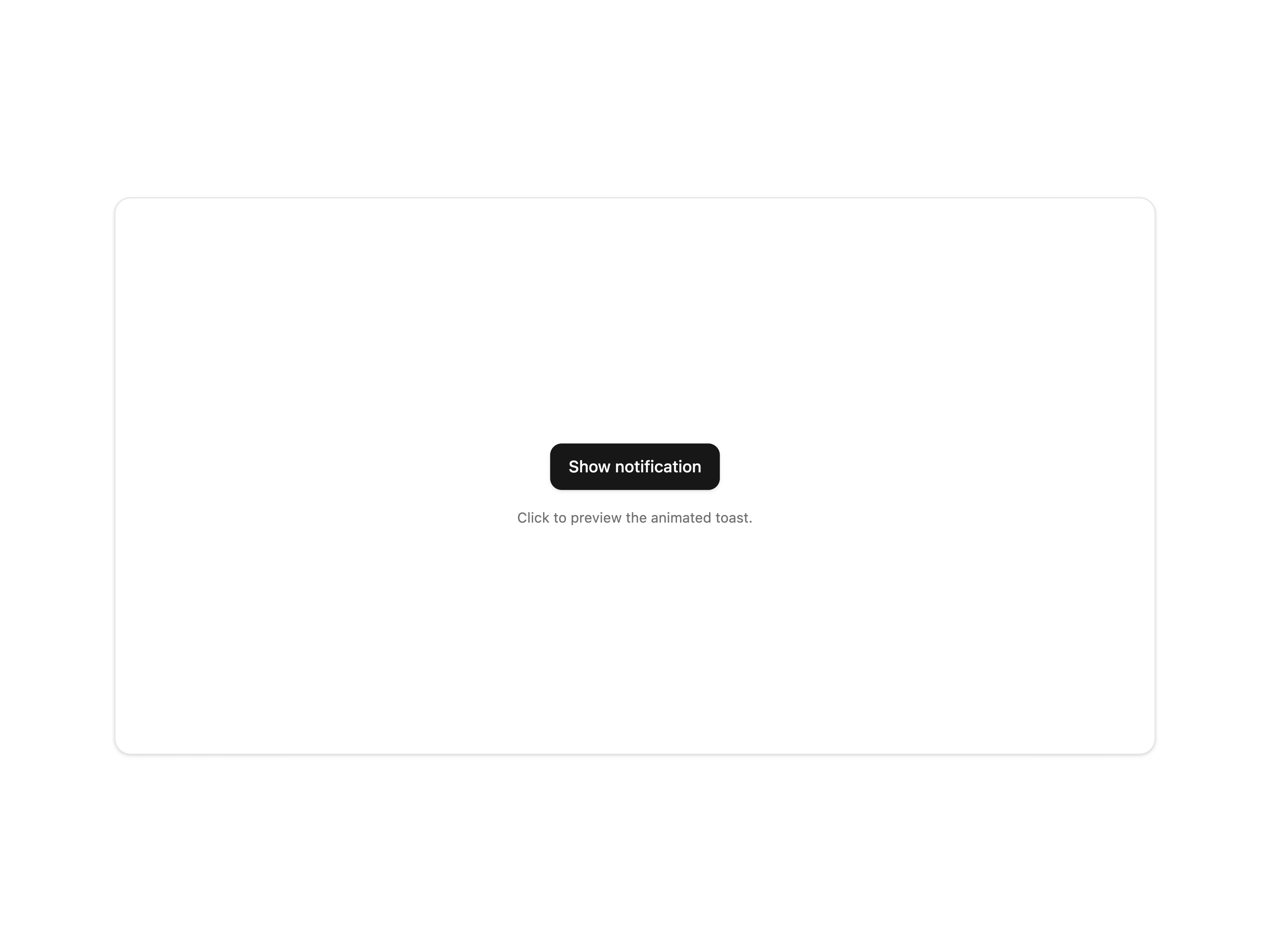 Animated Payment Success Toast