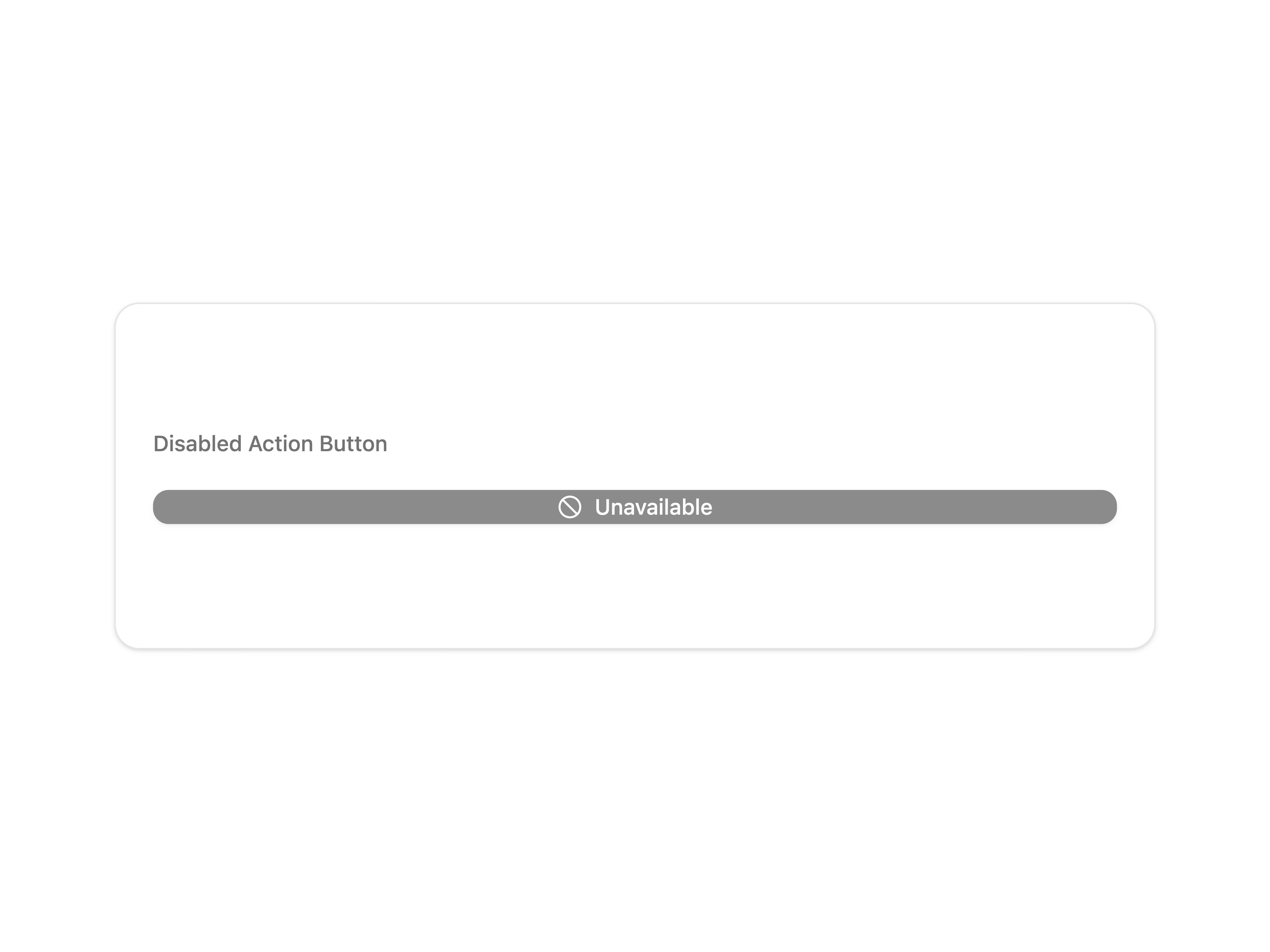 Disabled Action Button