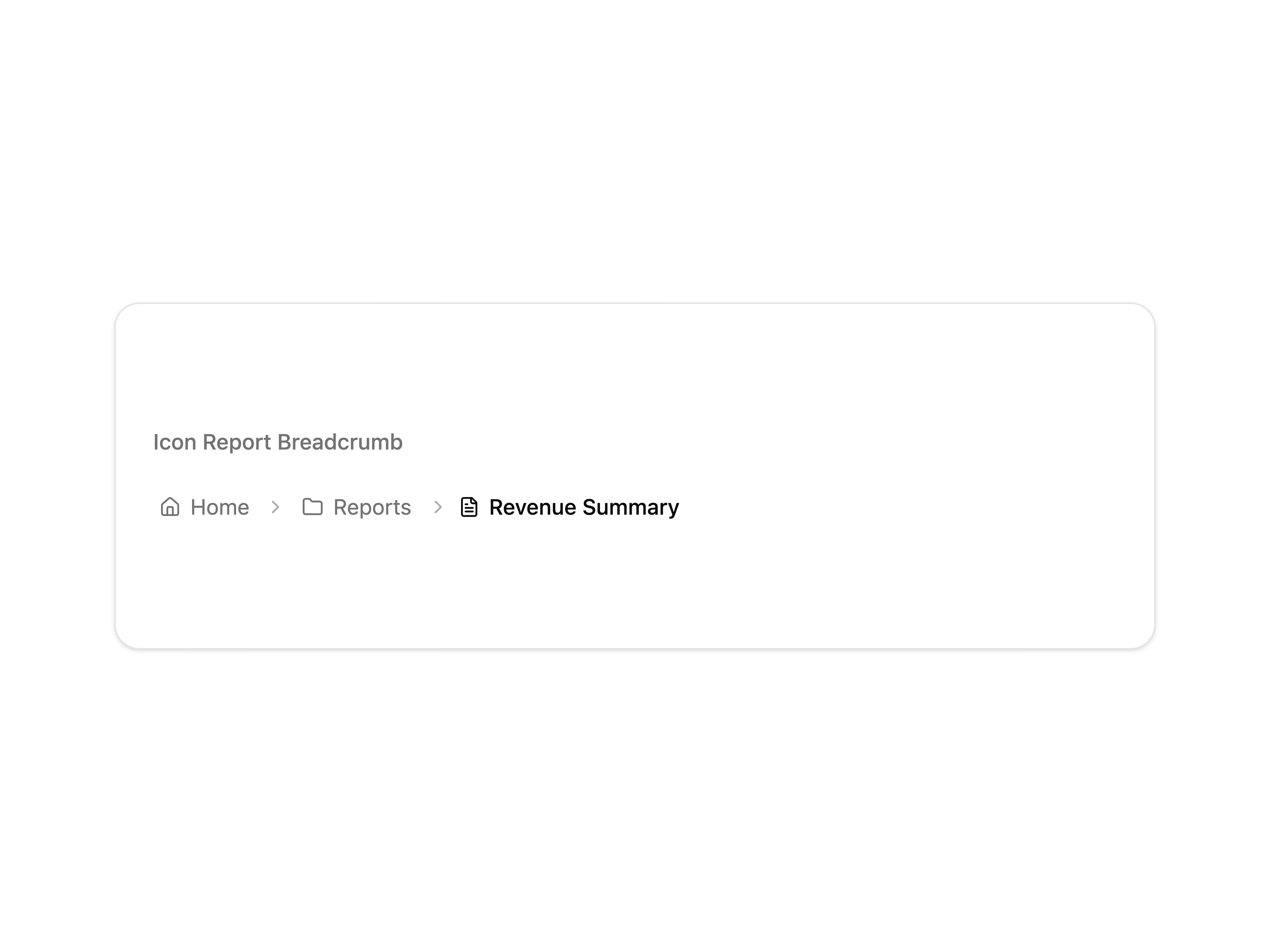 Icon Report Breadcrumb