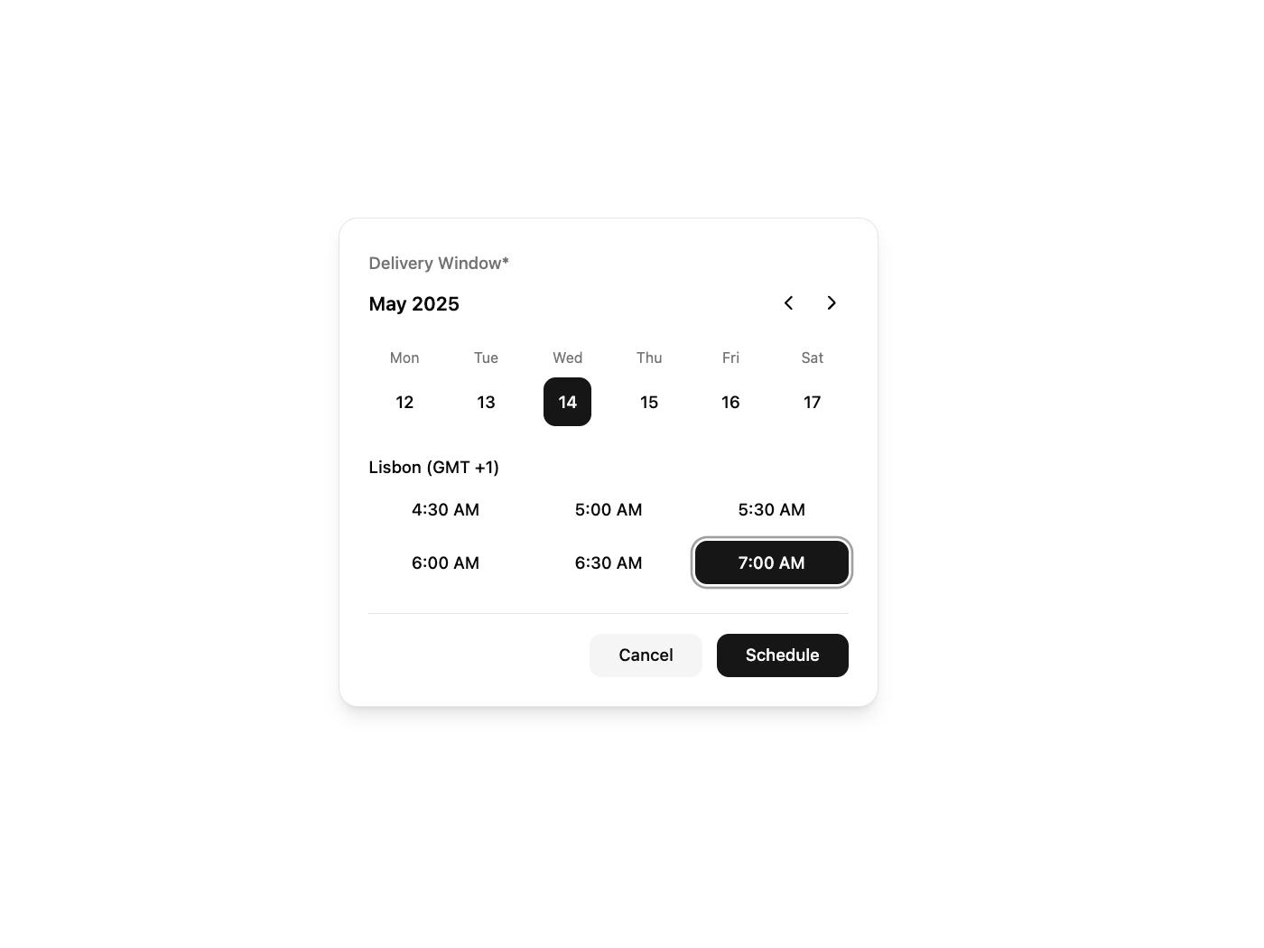 Delivery Scheduler