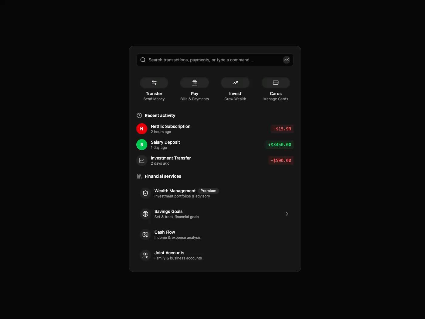Financial Dashboard