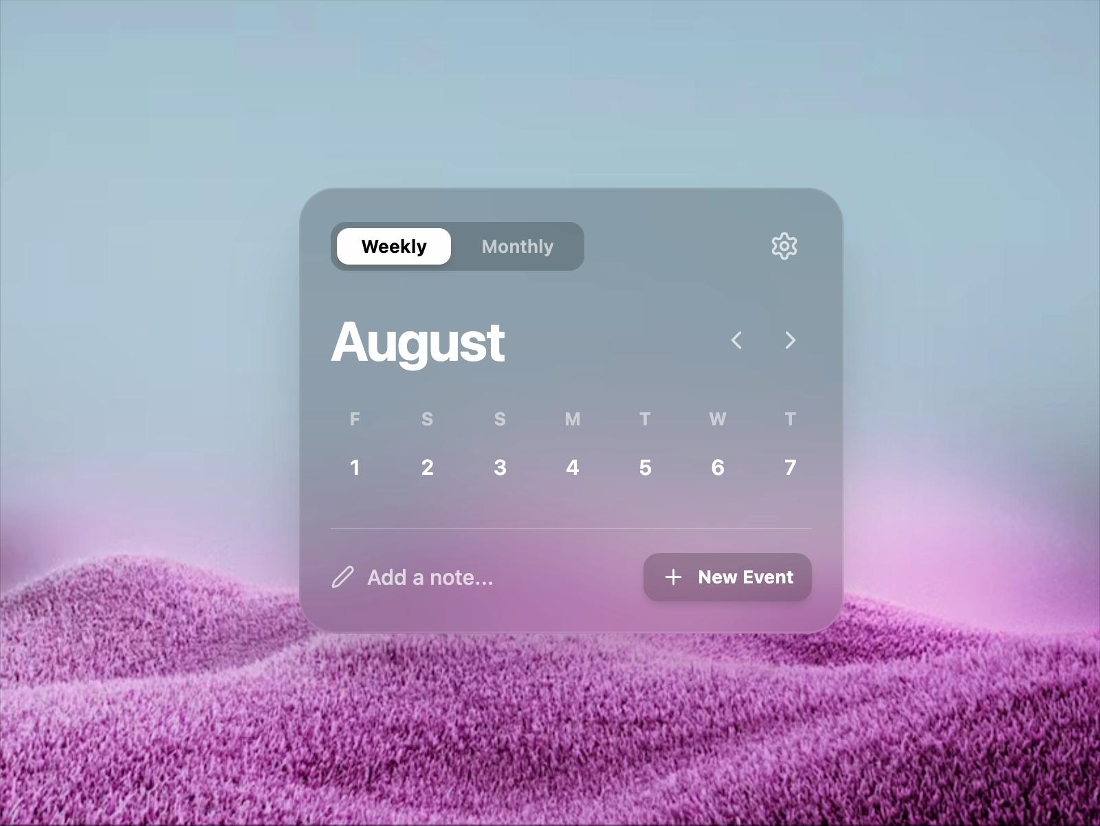 Glass Calendar