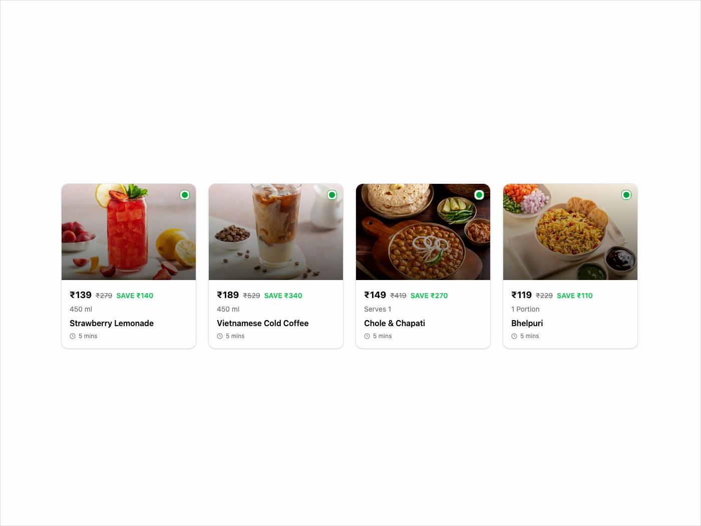 Menu Item Card