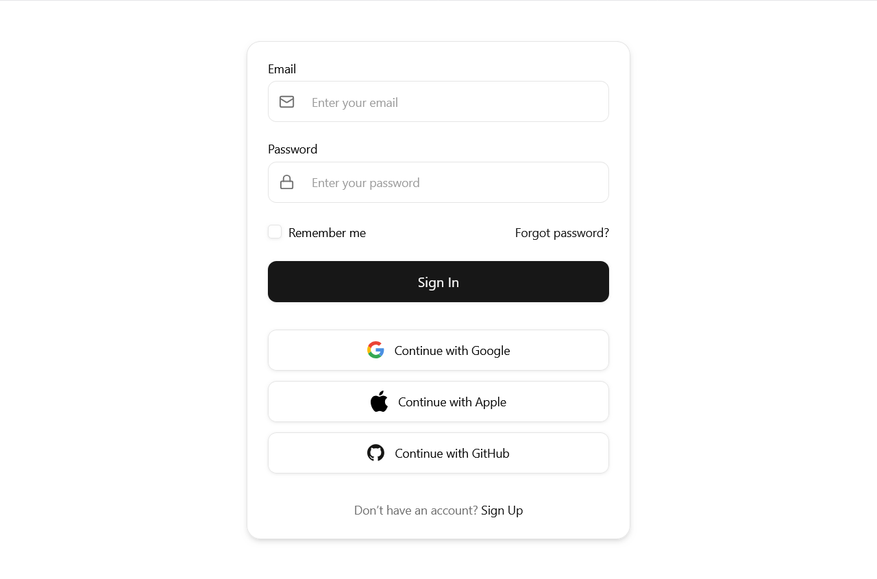 Sign In Form