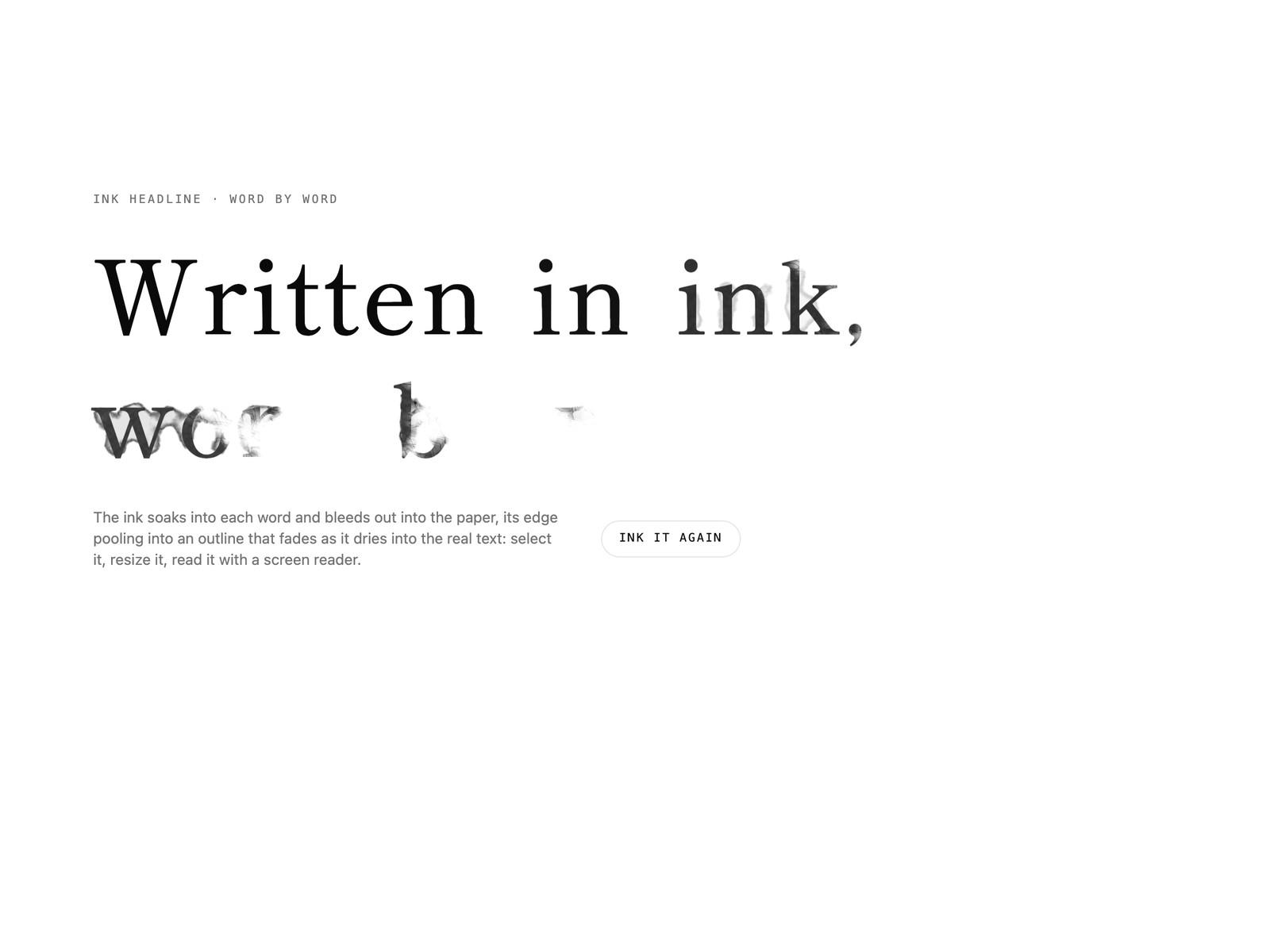 Ink Headline