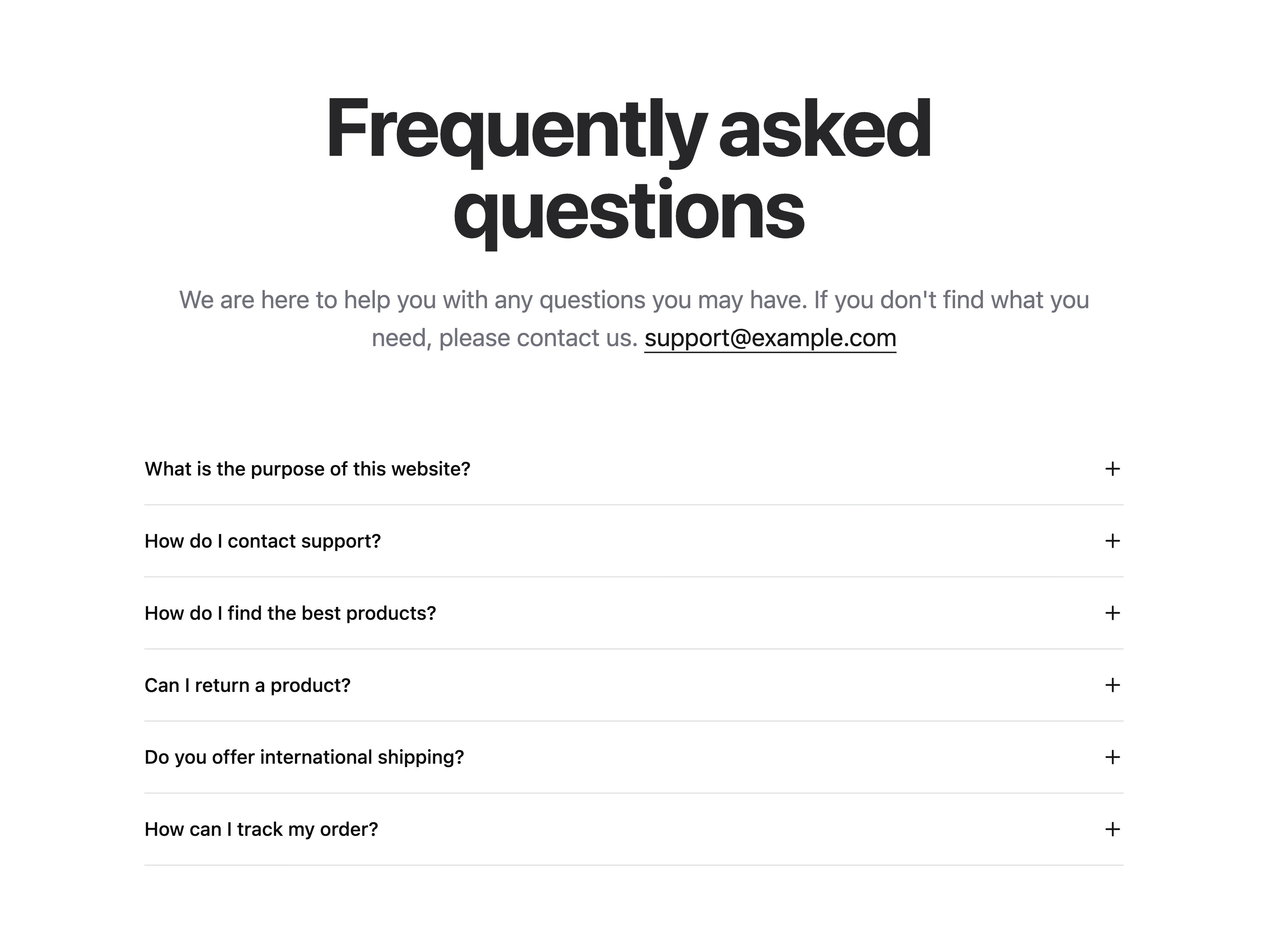 FAQ Accordion