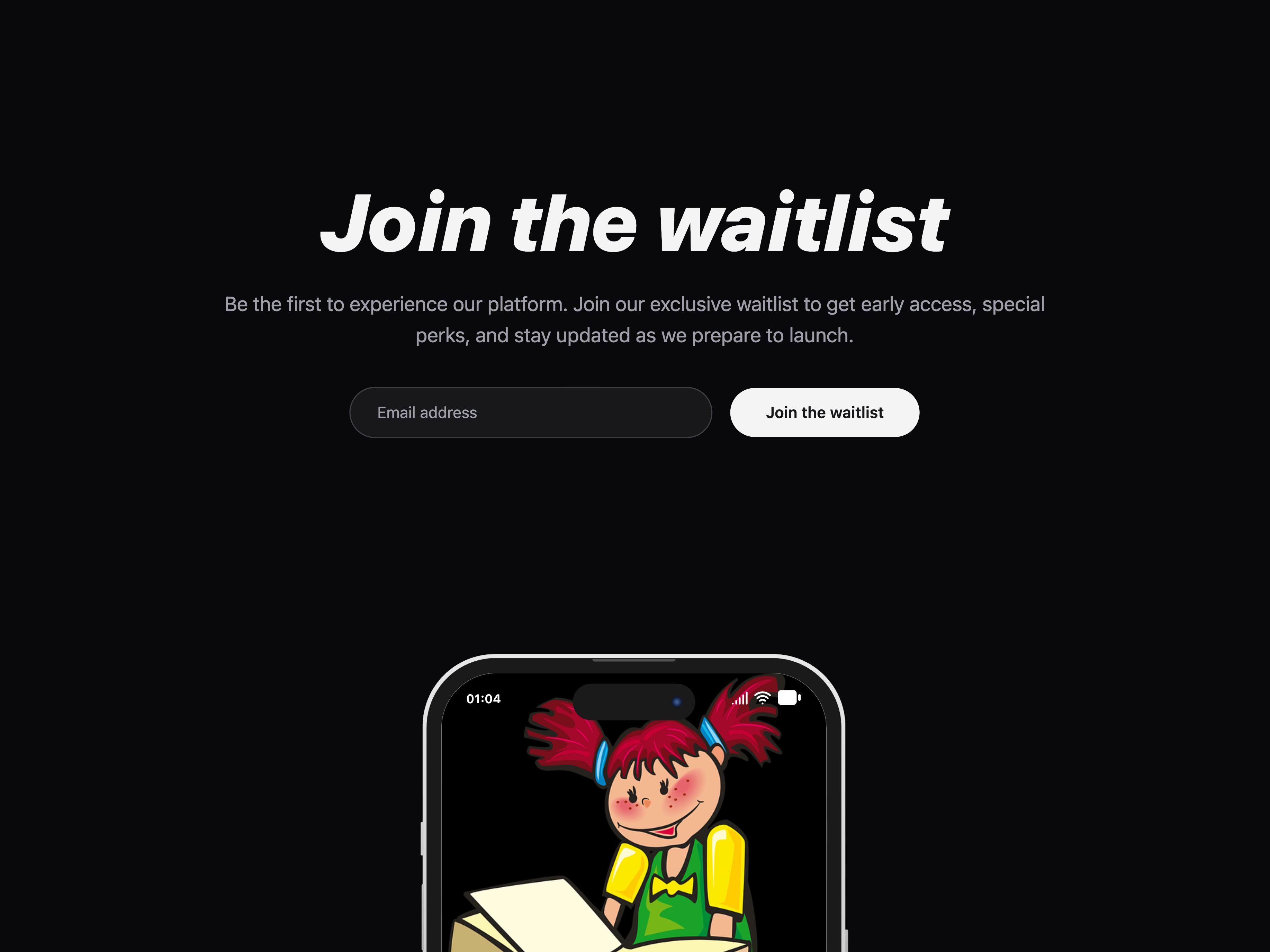 Waitlist with iPhone Mockup