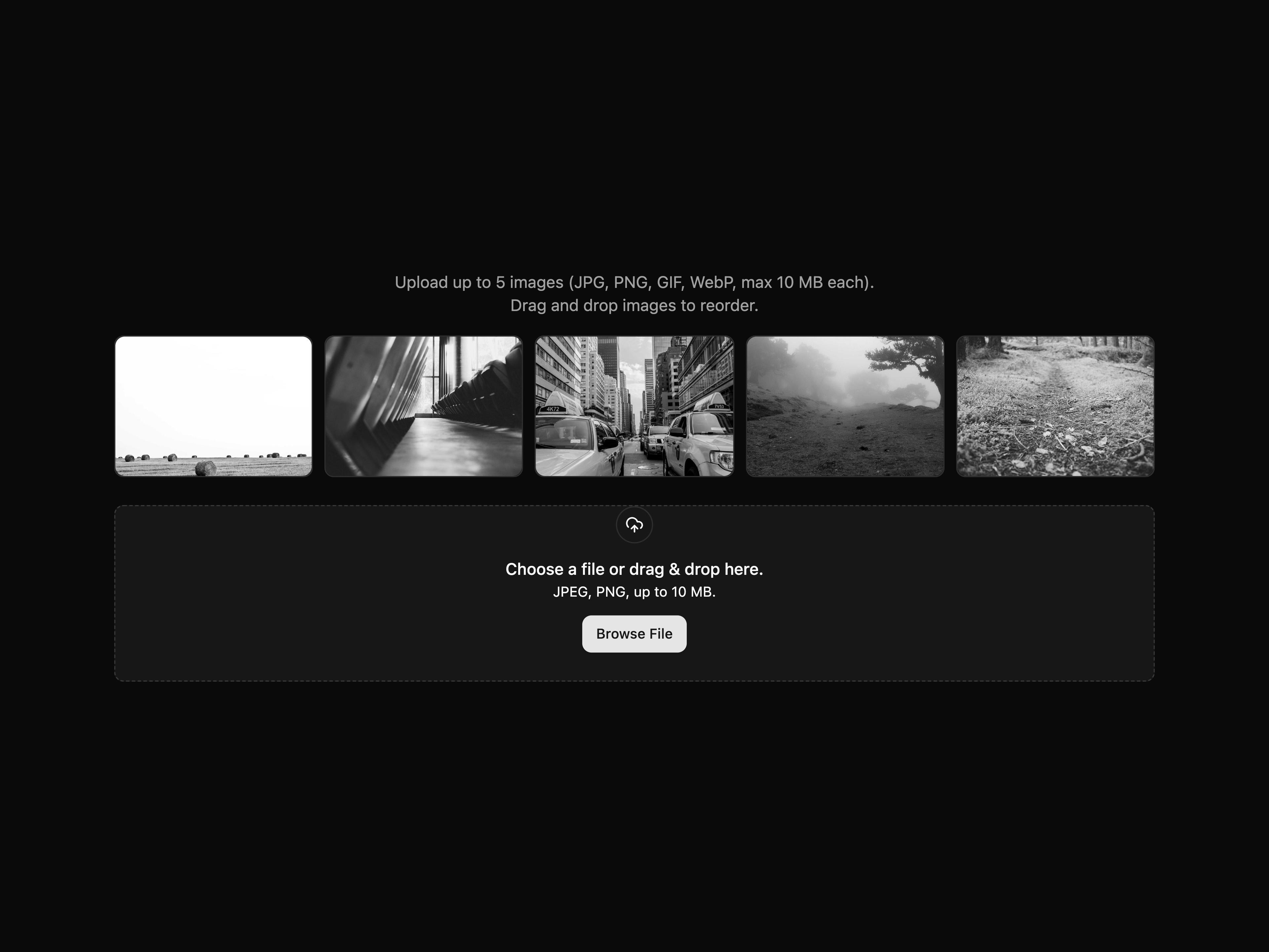 Image Upload With Sorting