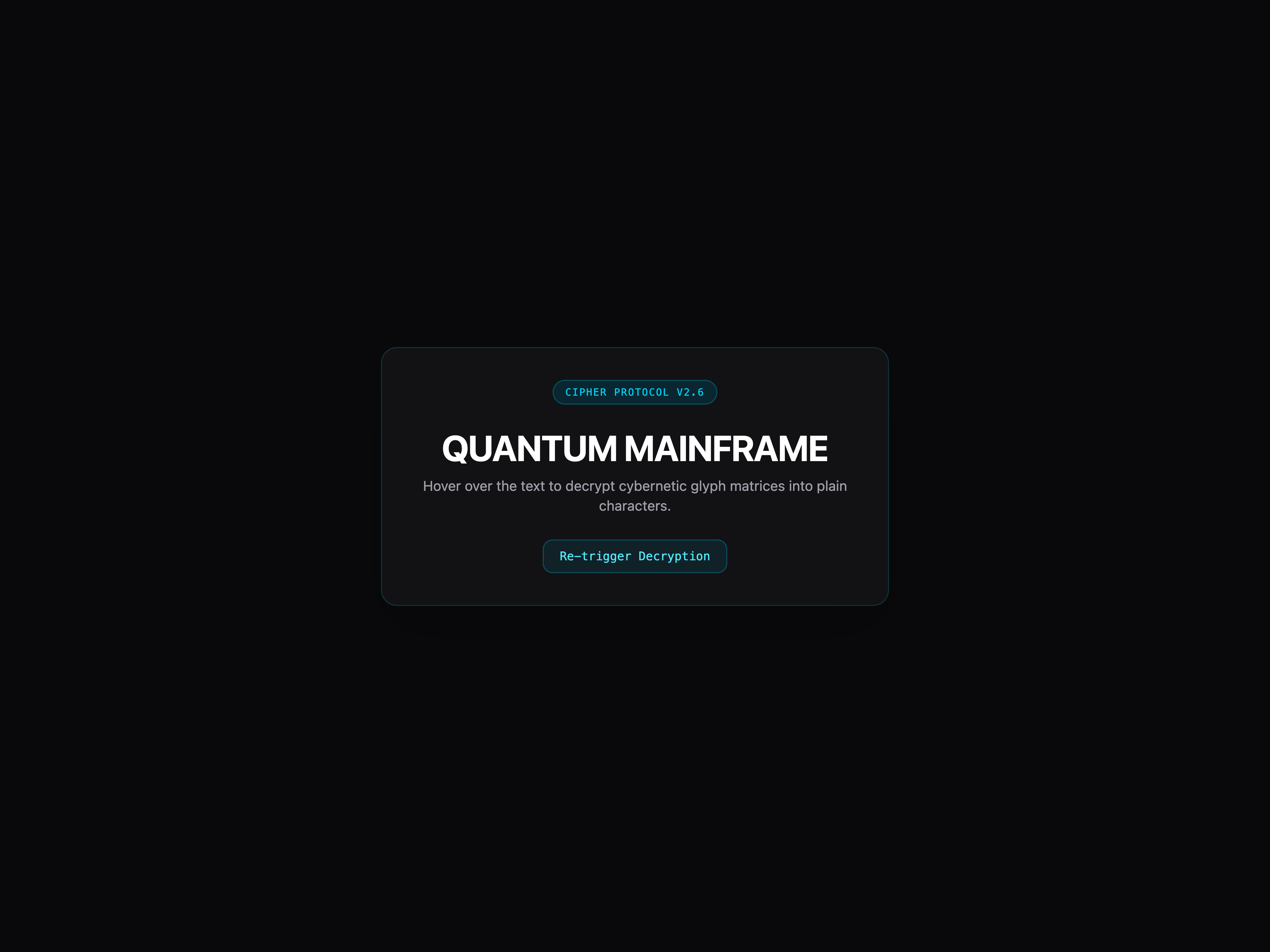 Cyber Decrypted Text