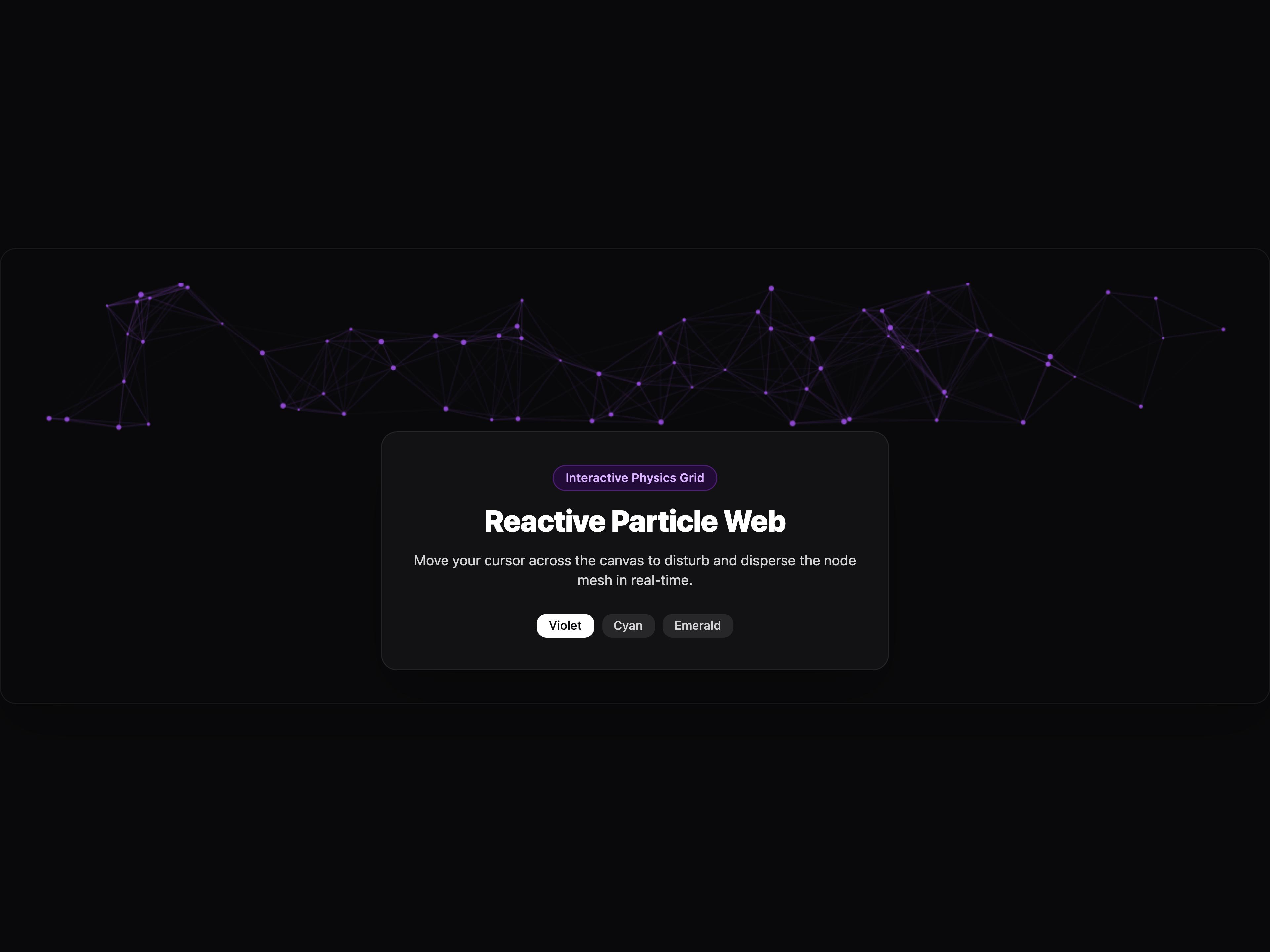 Reactive Particle Mesh Canvas