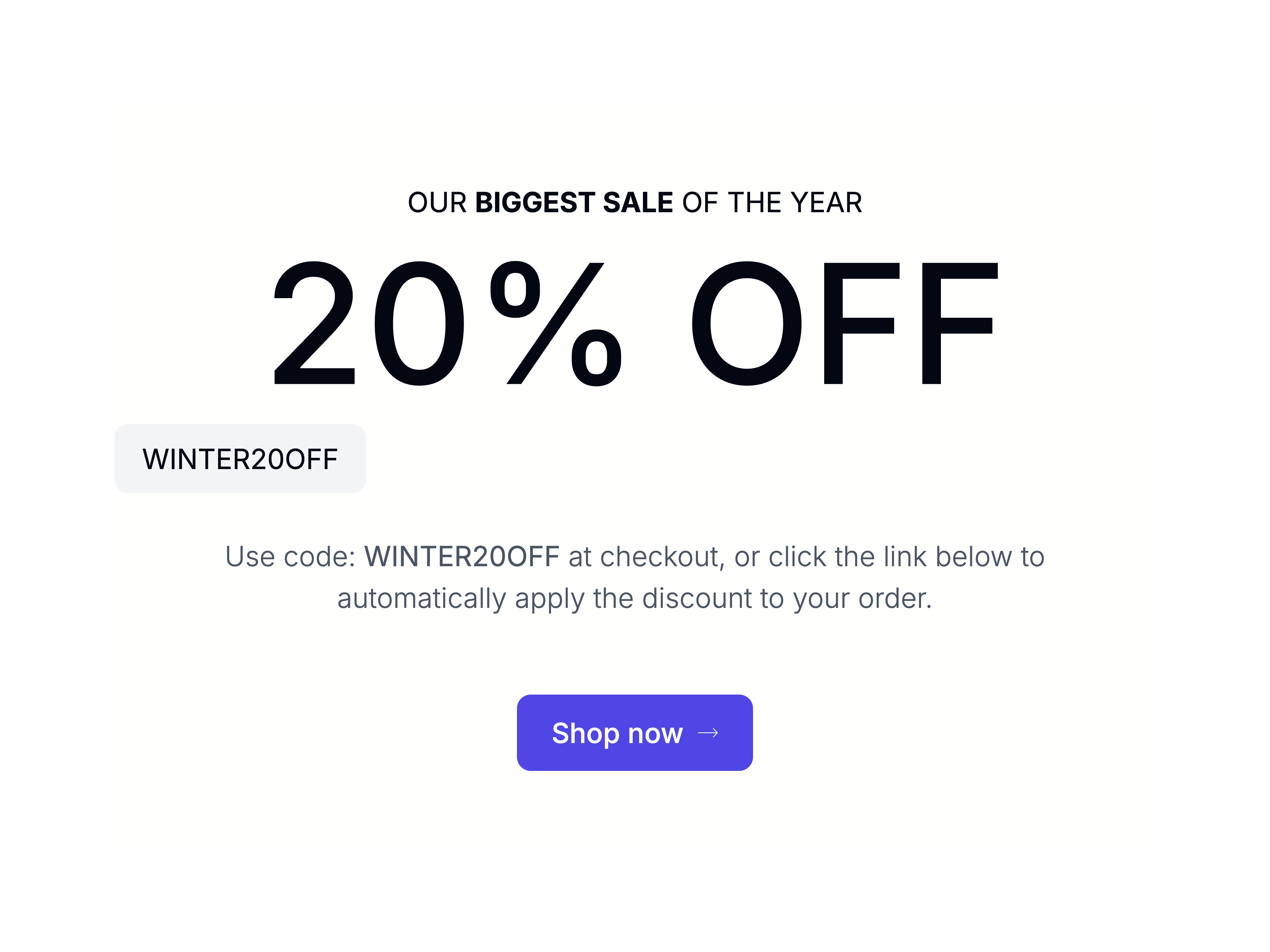 Coupons With Centered Text